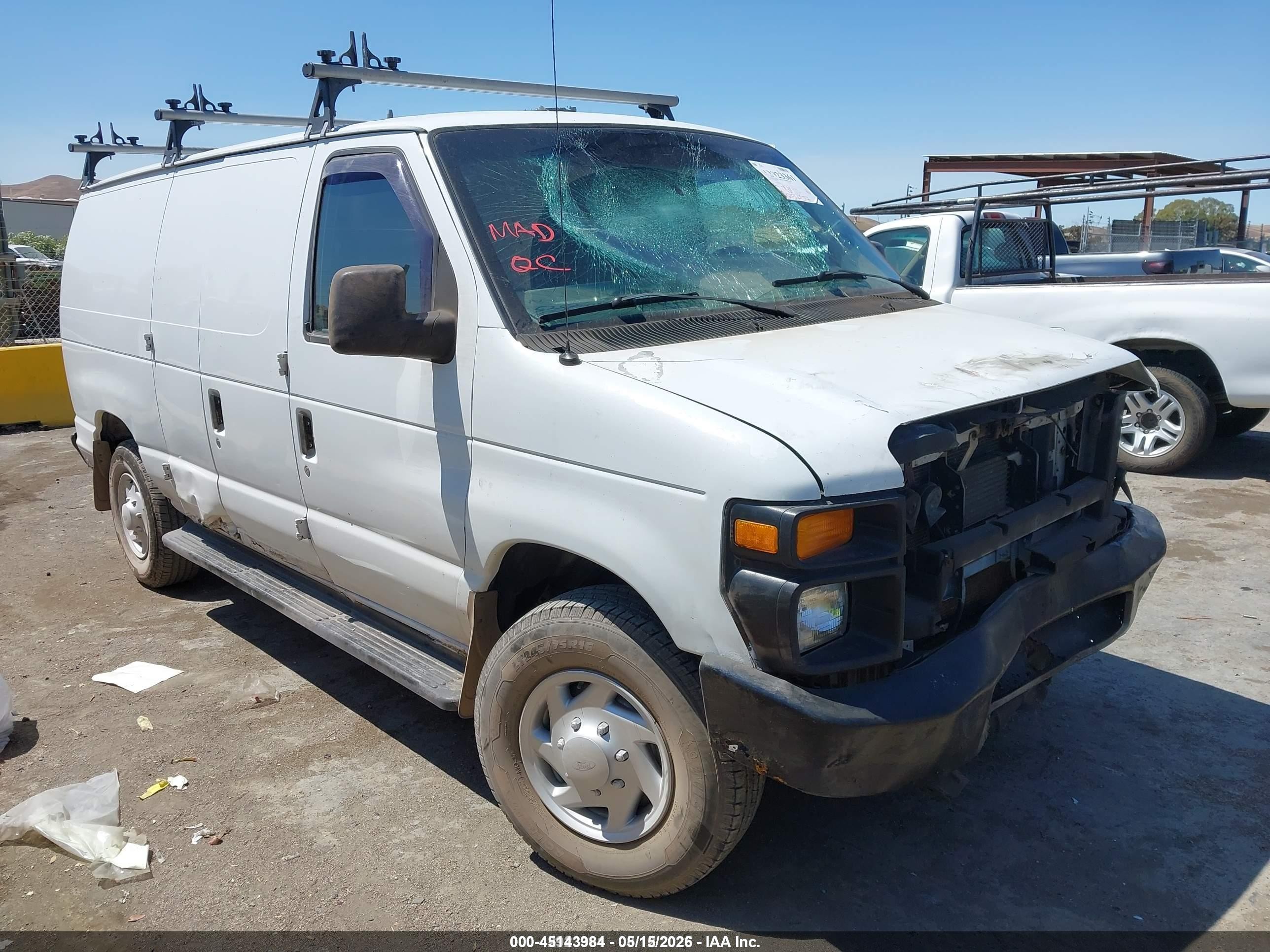 2011 Ford E-250 Commercial White vin: 1FTNE2EW5BDA76423