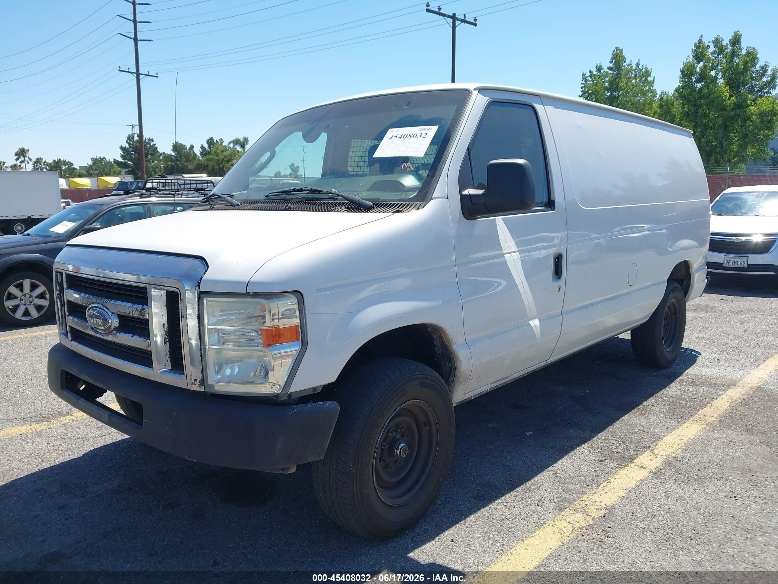 2012 Ford E-250 Commercial/recreational White vin: 1FTNE2EW5CDB05534