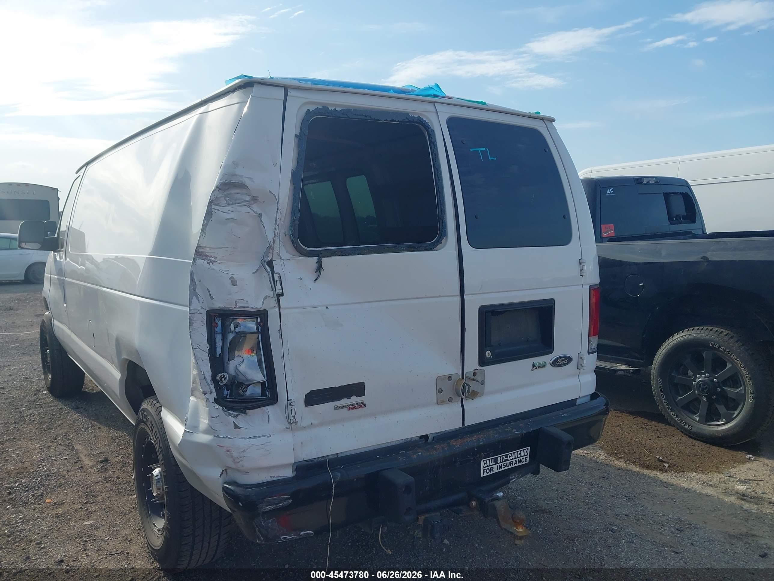 2012 Ford E-250 Commercial White vin: 1FTNE2EW6CDA84001