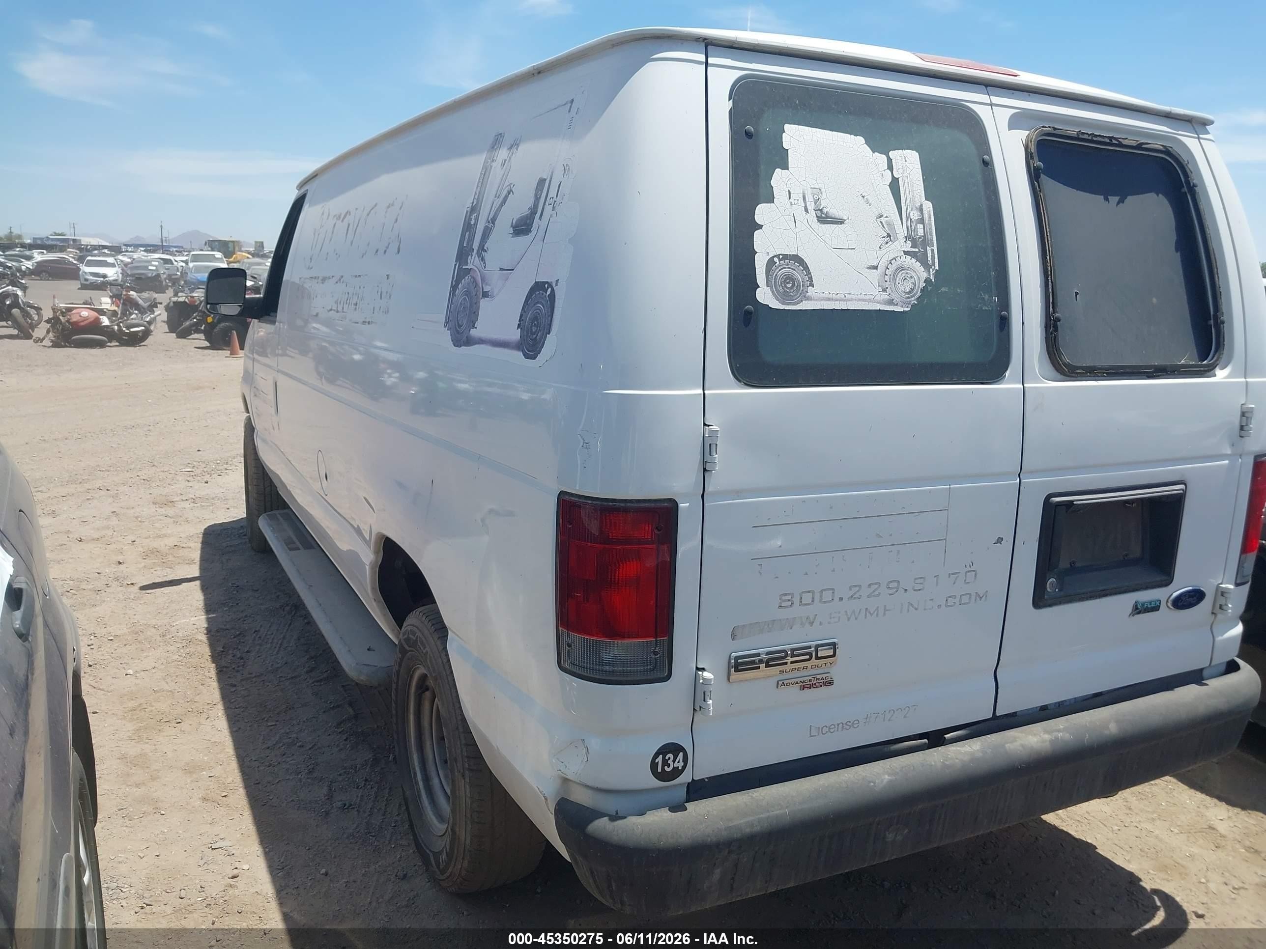 2012 Ford E-250 Commercial White vin: 1FTNE2EW6CDB03078