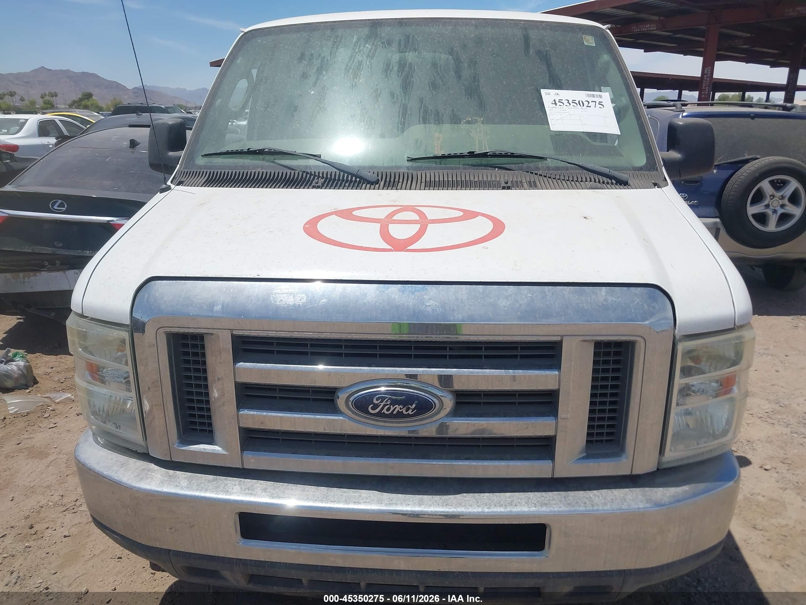 2012 Ford E-250 Commercial White vin: 1FTNE2EW6CDB03078