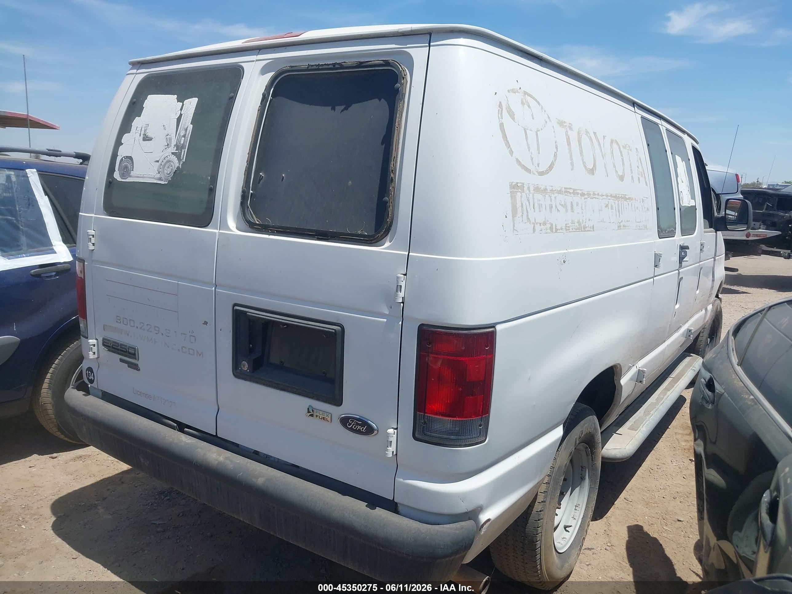2012 Ford E-250 Commercial White vin: 1FTNE2EW6CDB03078
