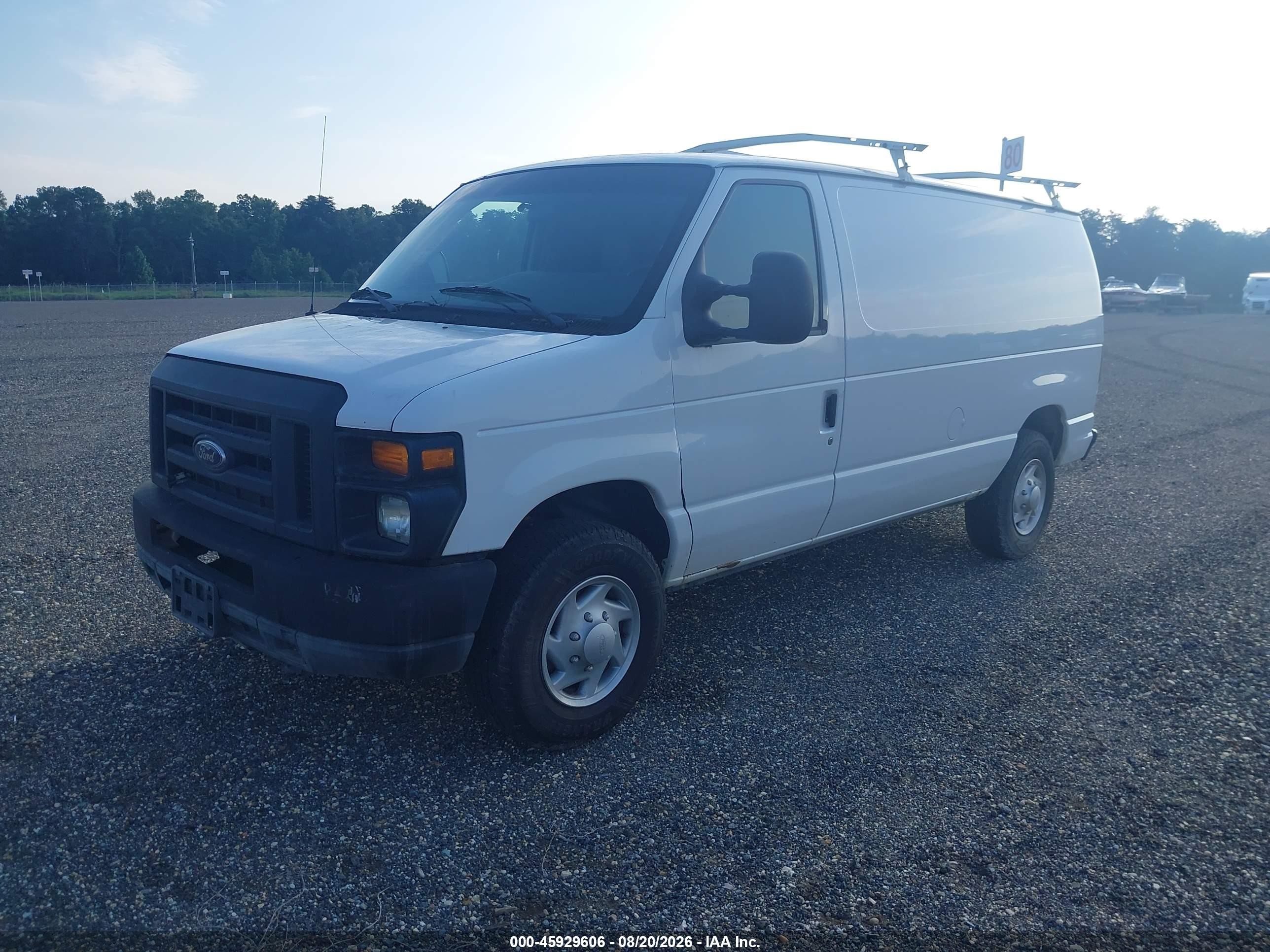 2013 Ford Econoline E250 Van White vin: 1FTNE2EW6DDA07596