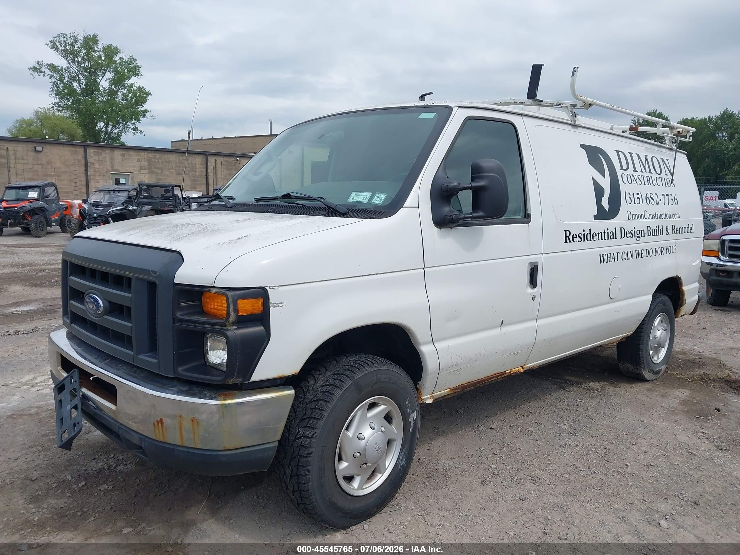 2013 Ford E-250 Commercial/recreational White vin: 1FTNE2EW6DDA94755