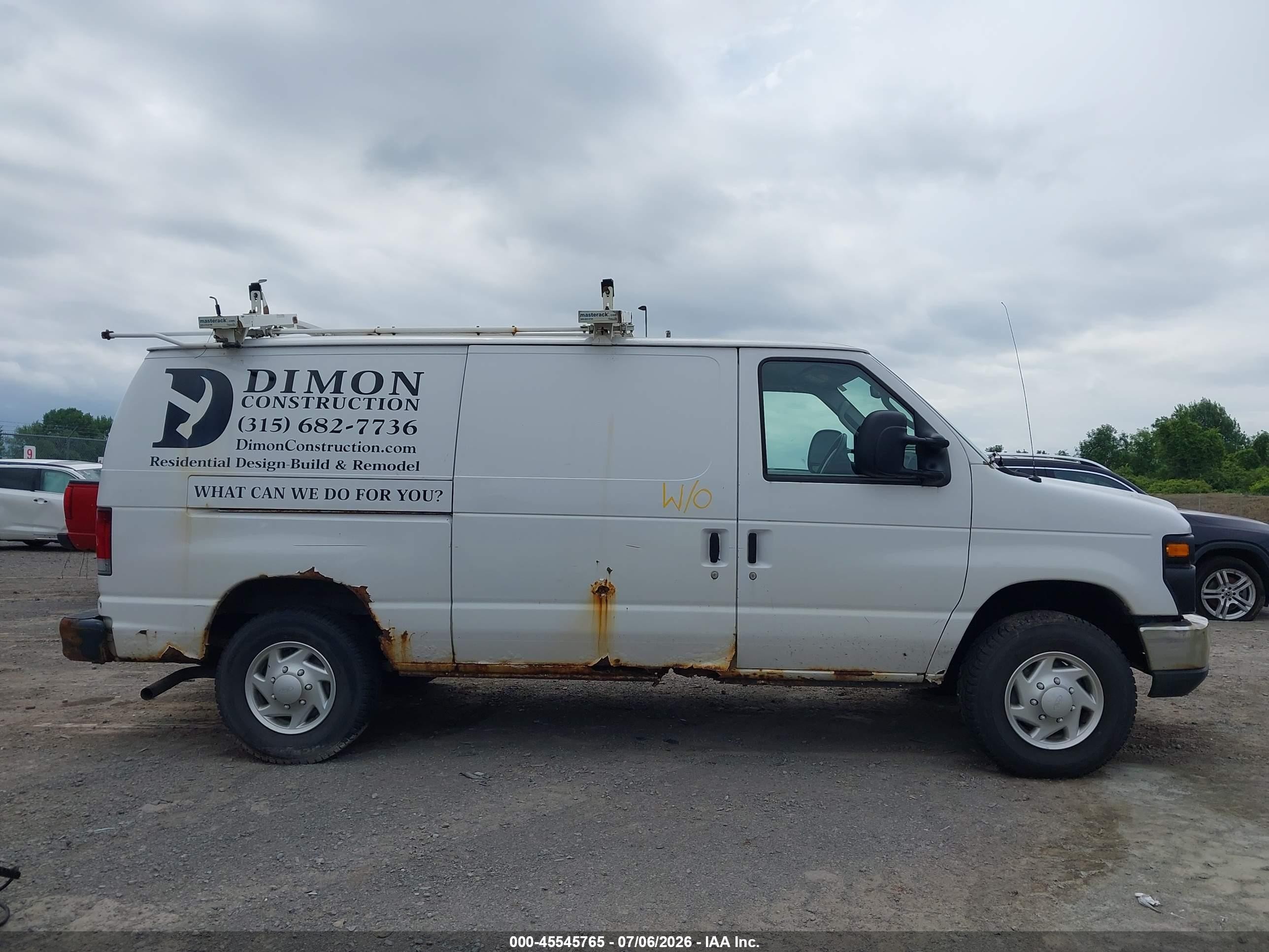 2013 Ford E-250 Commercial/recreational White vin: 1FTNE2EW6DDA94755