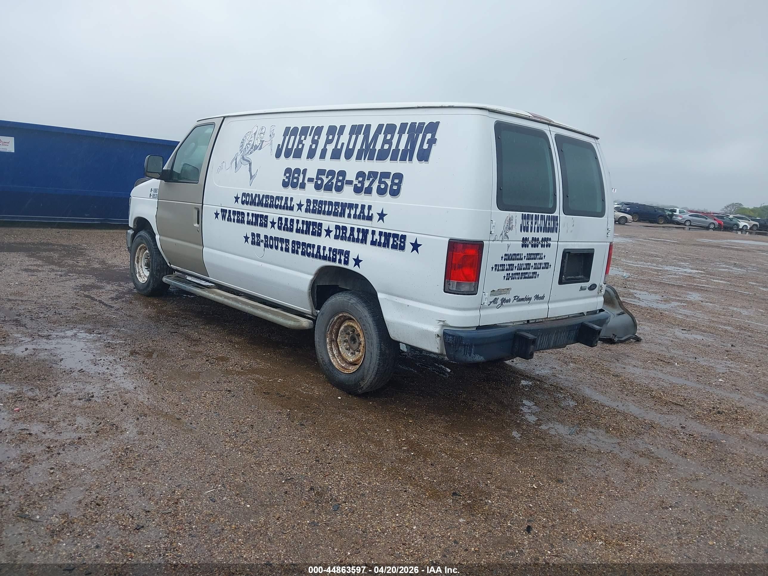 2013 Ford E-250 Commercial White vin: 1FTNE2EW6DDB16690