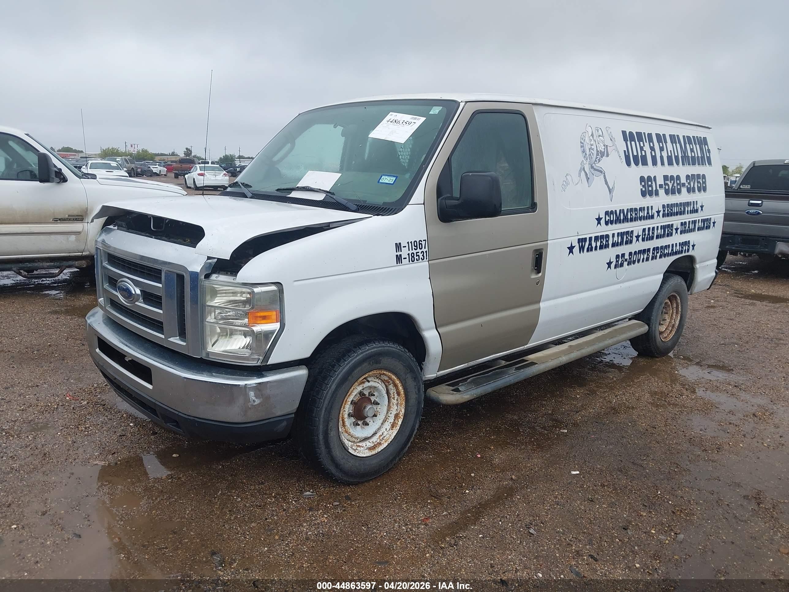 2013 Ford E-250 Commercial White vin: 1FTNE2EW6DDB16690