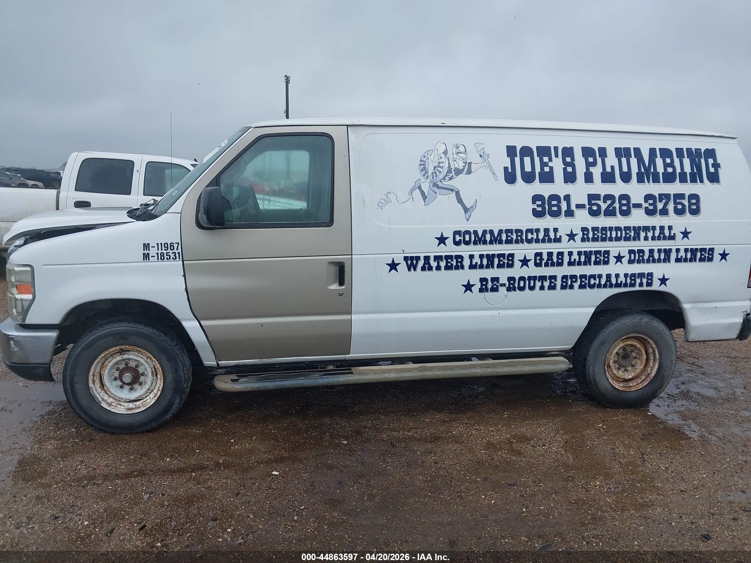 2013 Ford E-250 Commercial White vin: 1FTNE2EW6DDB16690
