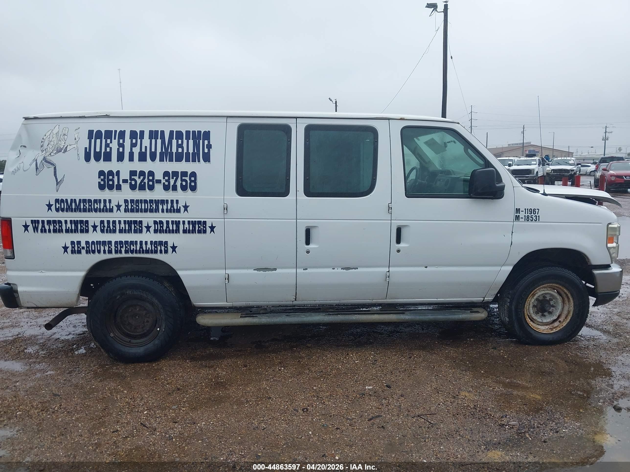 2013 Ford E-250 Commercial White vin: 1FTNE2EW6DDB16690