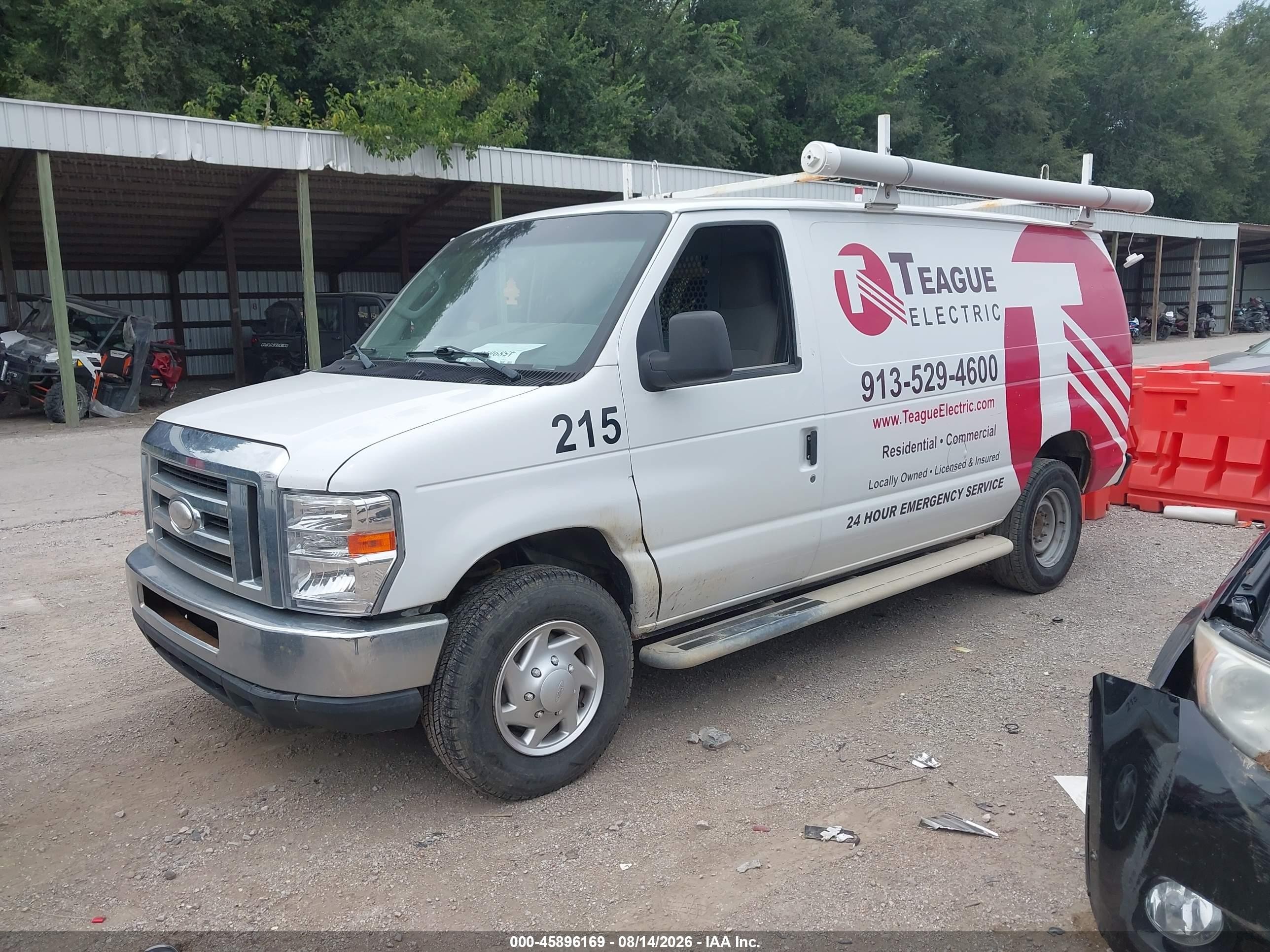 2014 Ford E-250 Commercial White vin: 1FTNE2EW6EDA95177