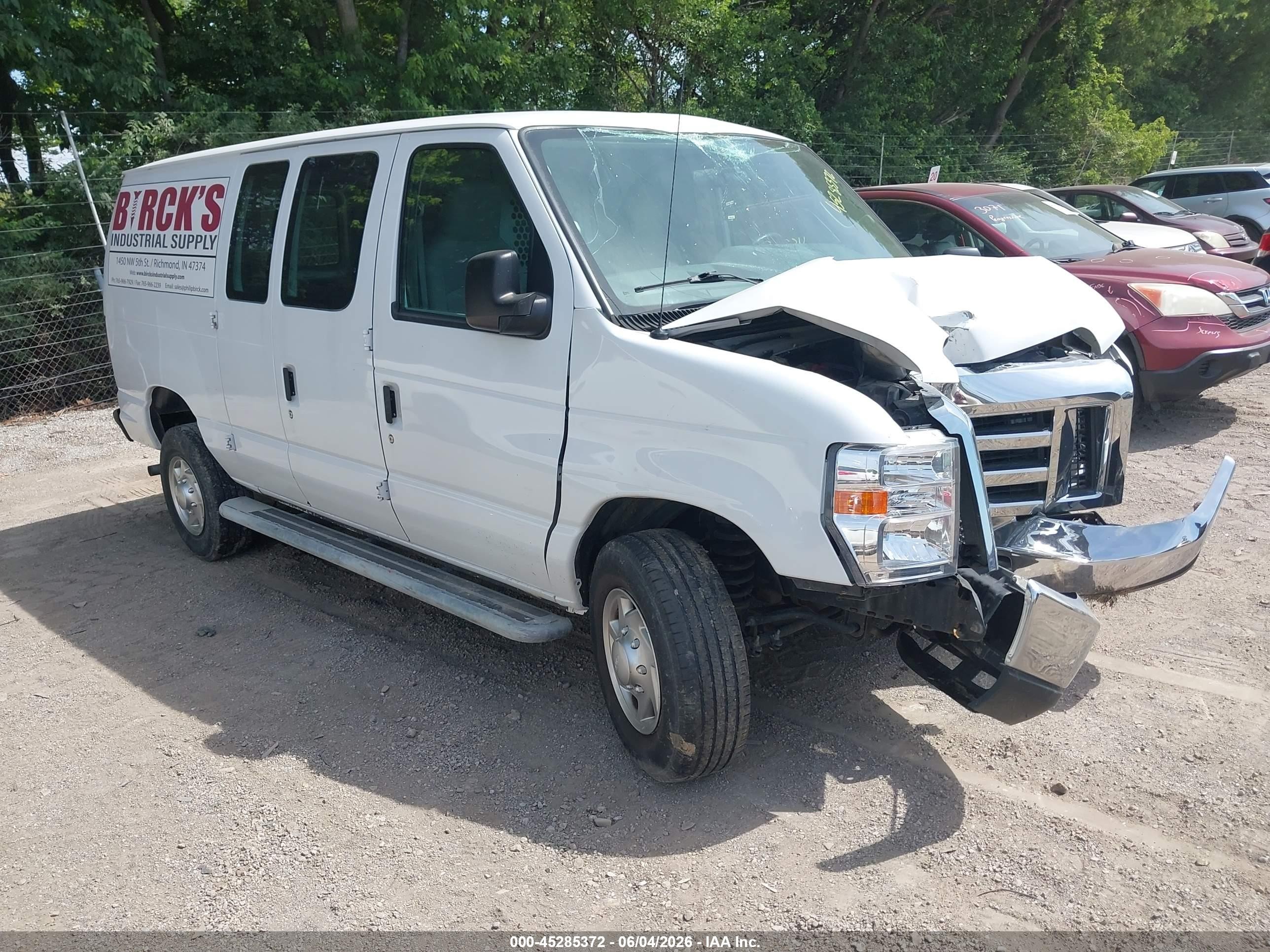 2012 Ford E-250 Commercial White vin: 1FTNE2EW7CDB03140