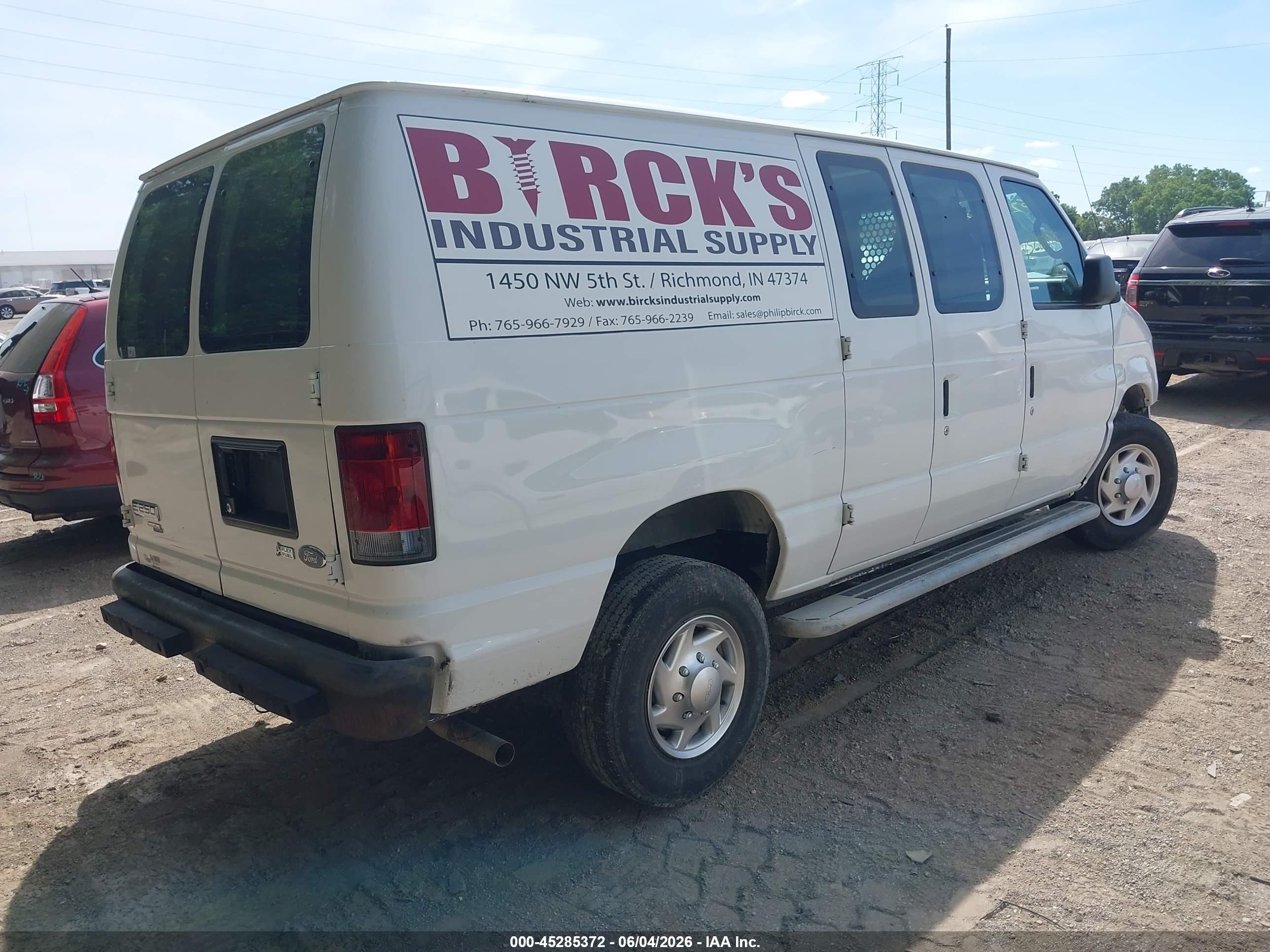 2012 Ford E-250 Commercial White vin: 1FTNE2EW7CDB03140