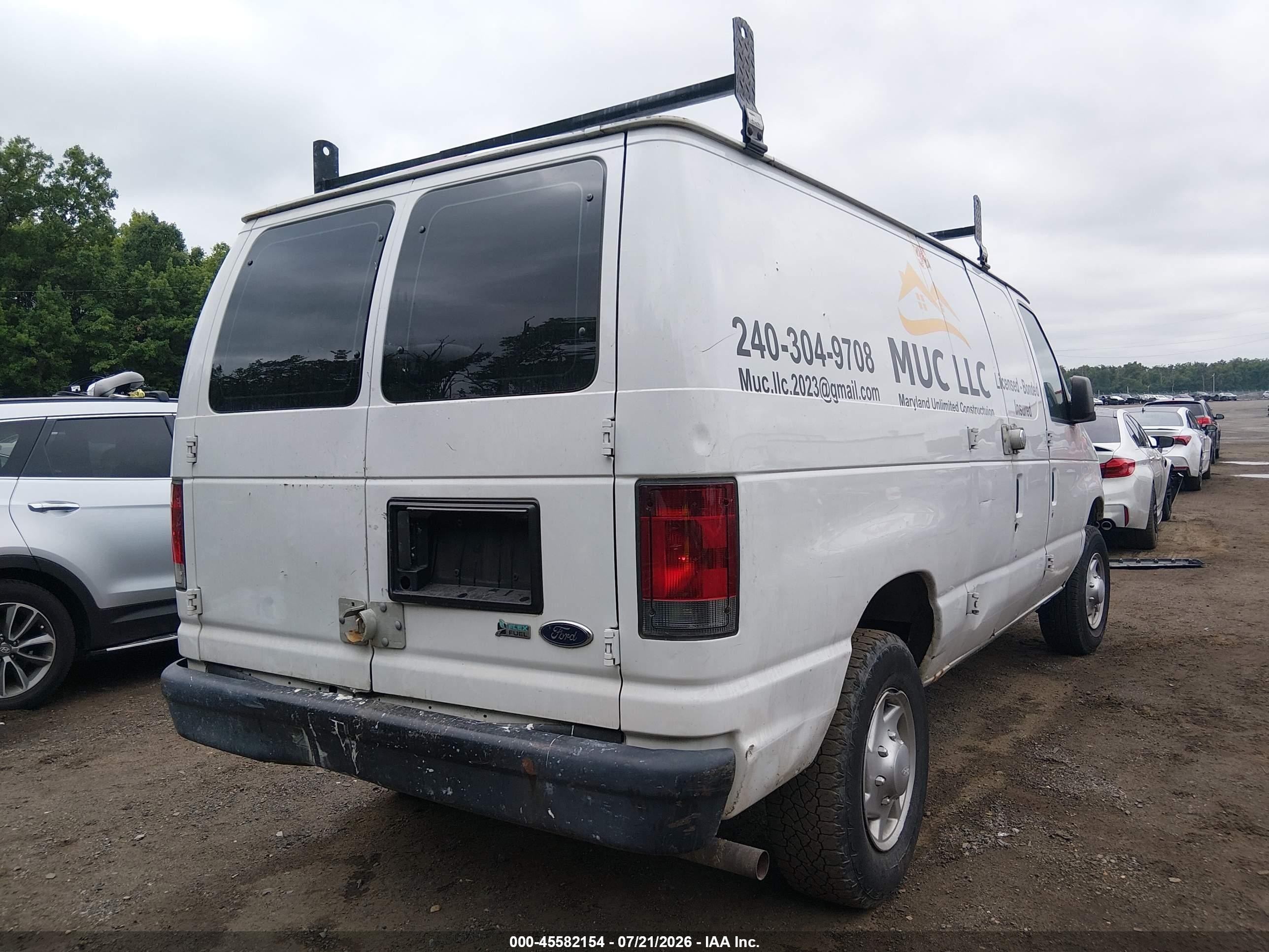 2013 Ford E-250 Commercial White vin: 1FTNE2EW7DDA18431
