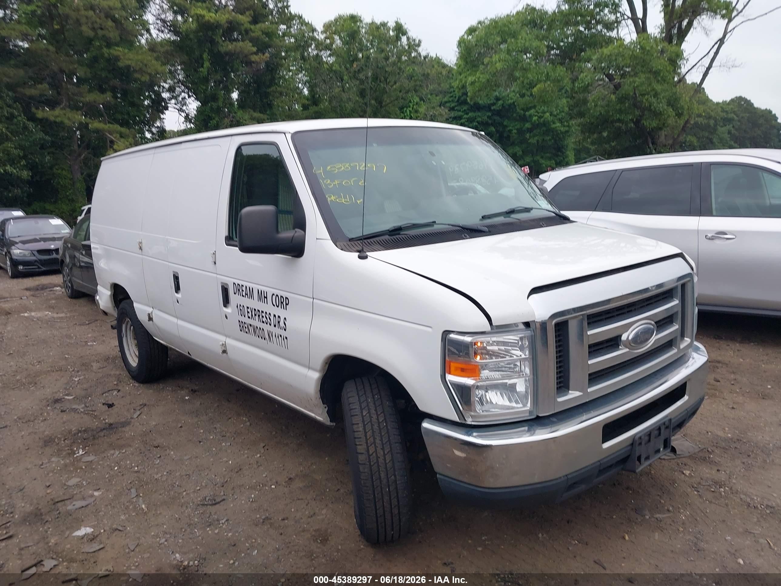 2013 Ford E-250 Commercial White vin: 1FTNE2EW7DDA51641