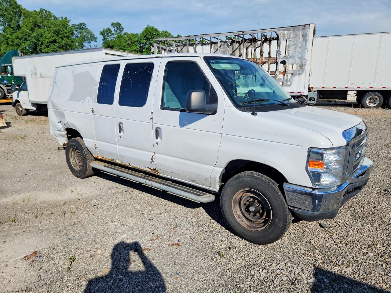 2014 Ford Econoline E250 Van White vin: 1FTNE2EW7EDA95186