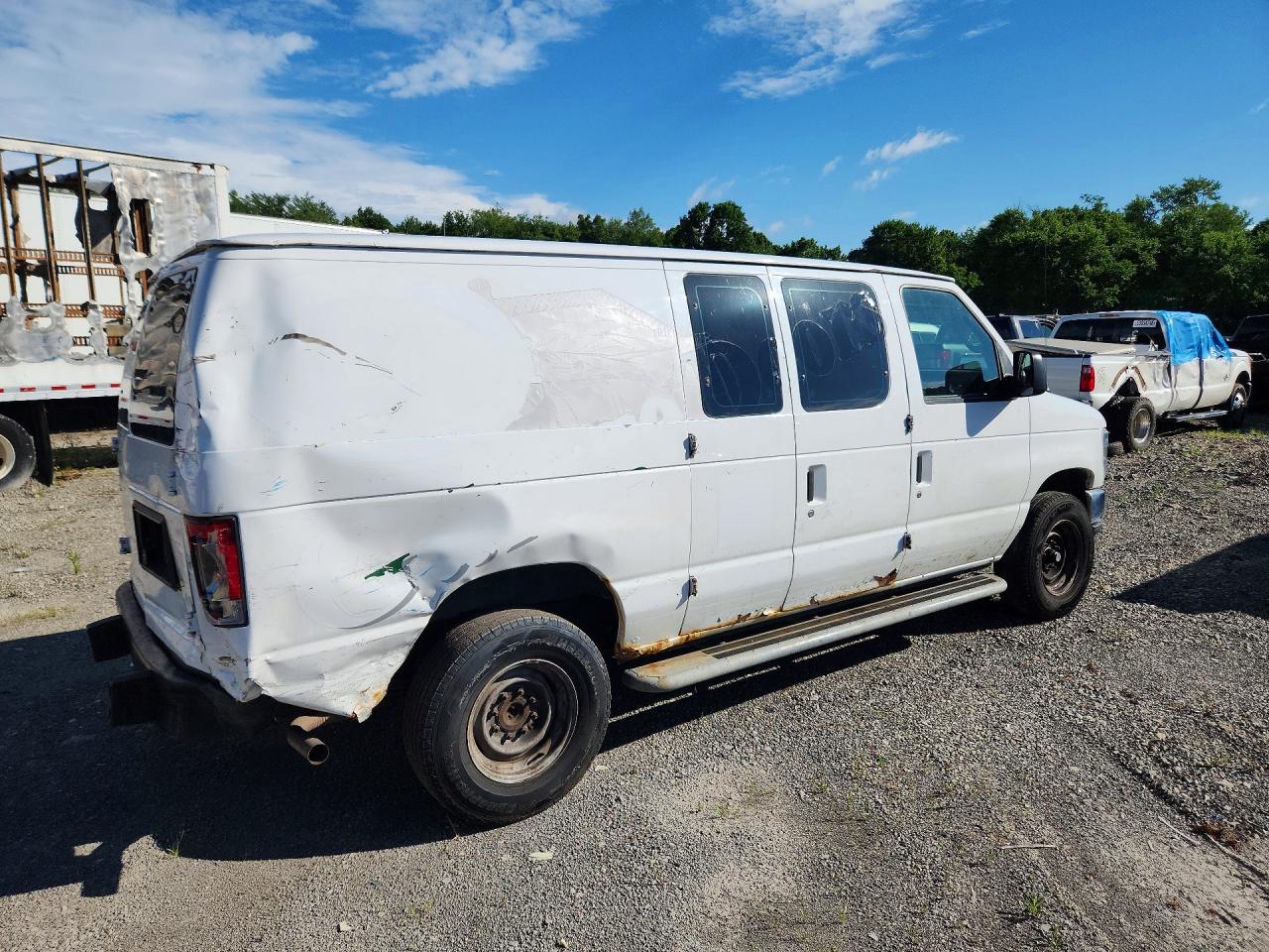 2014 Ford Econoline E250 Van White vin: 1FTNE2EW7EDA95186