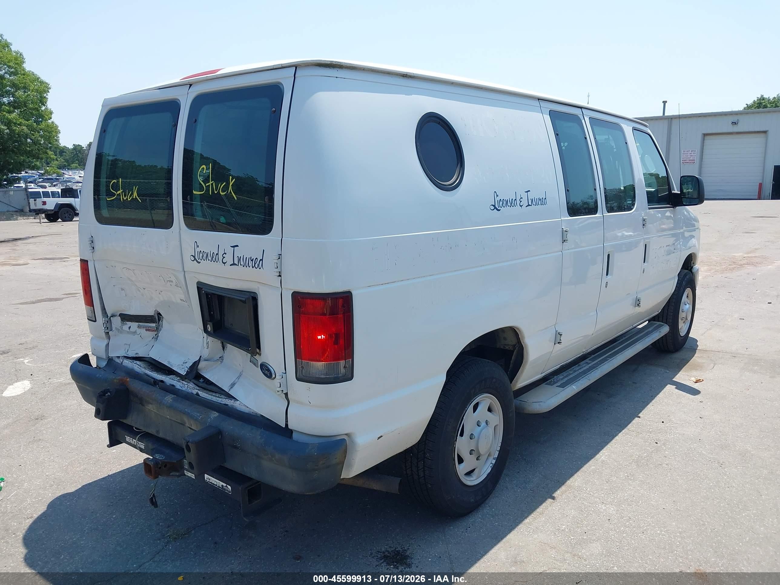 2012 Ford E-250 Commercial White vin: 1FTNE2EW8CDA66955