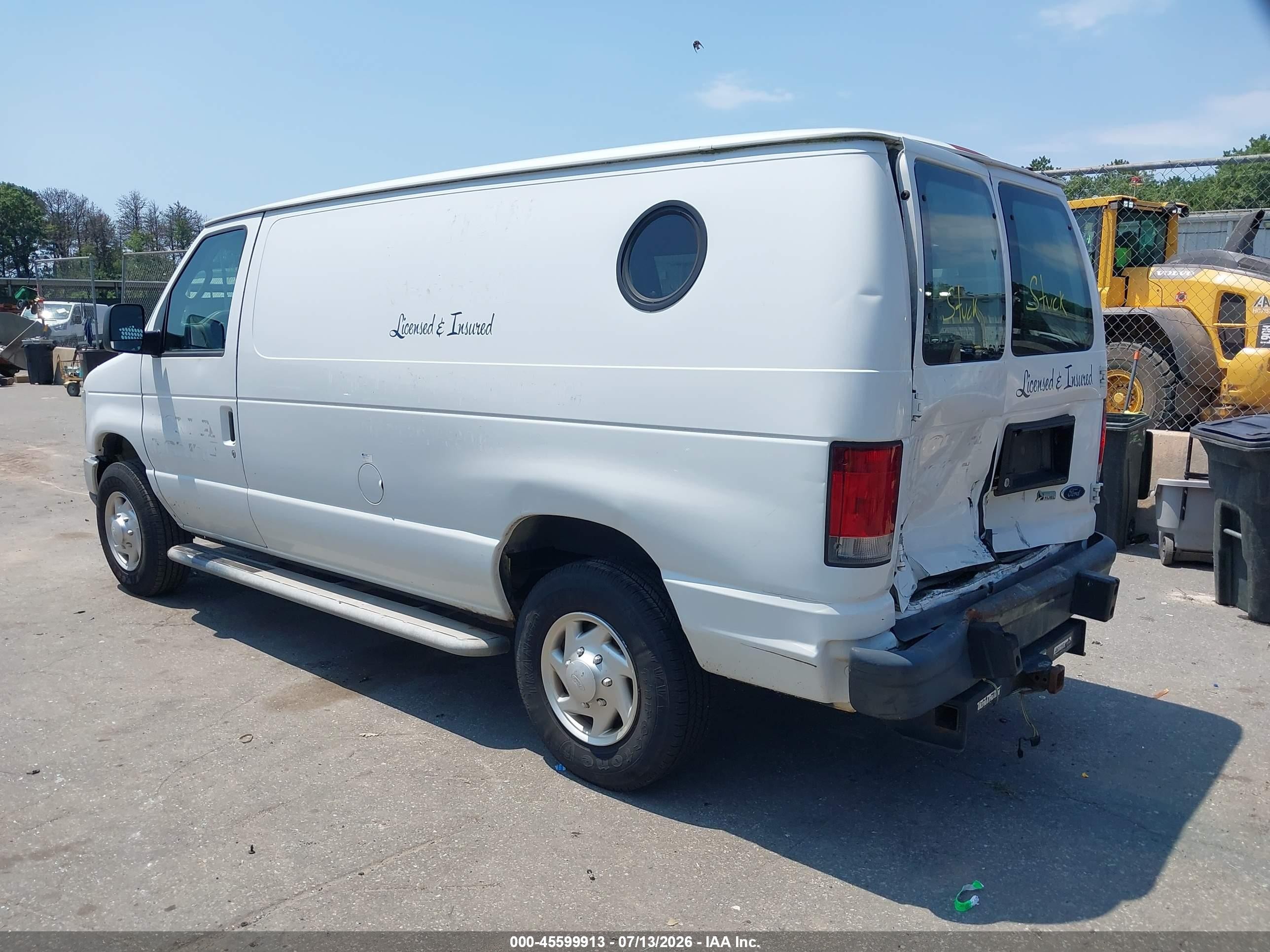 2012 Ford E-250 Commercial White vin: 1FTNE2EW8CDA66955
