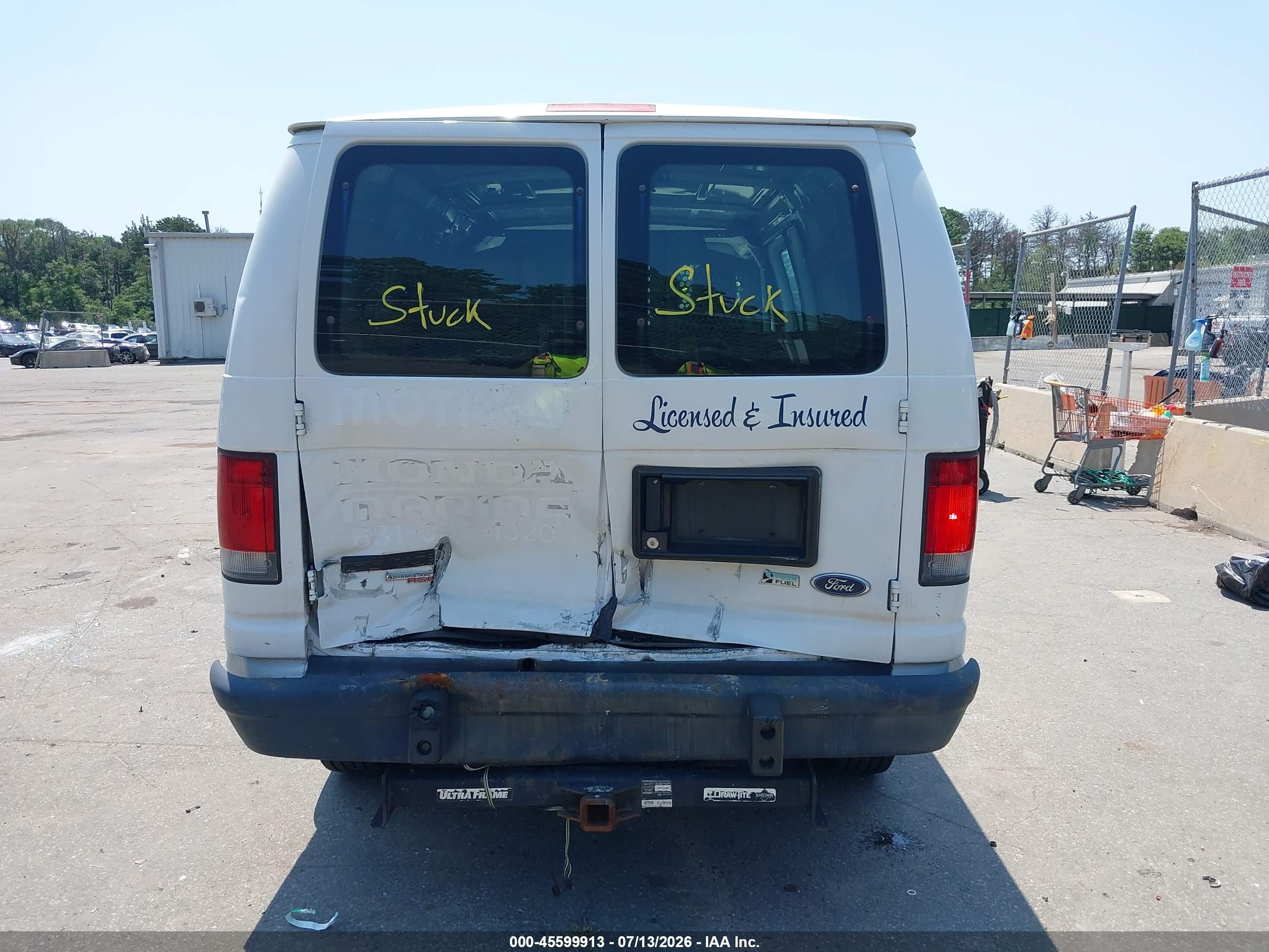 2012 Ford E-250 Commercial White vin: 1FTNE2EW8CDA66955