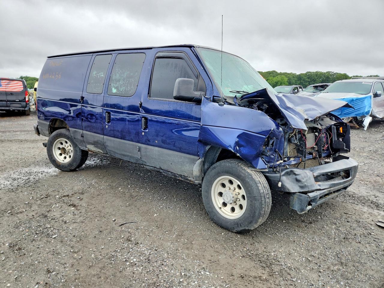 2013 Ford Econoline E250 Van Blue vin: 1FTNE2EW8DDA40390