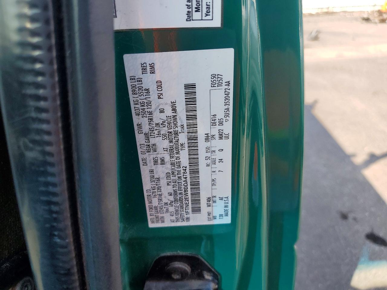 2013 Ford Econoline E250 Van Green vin: 1FTNE2EW8DDA47842