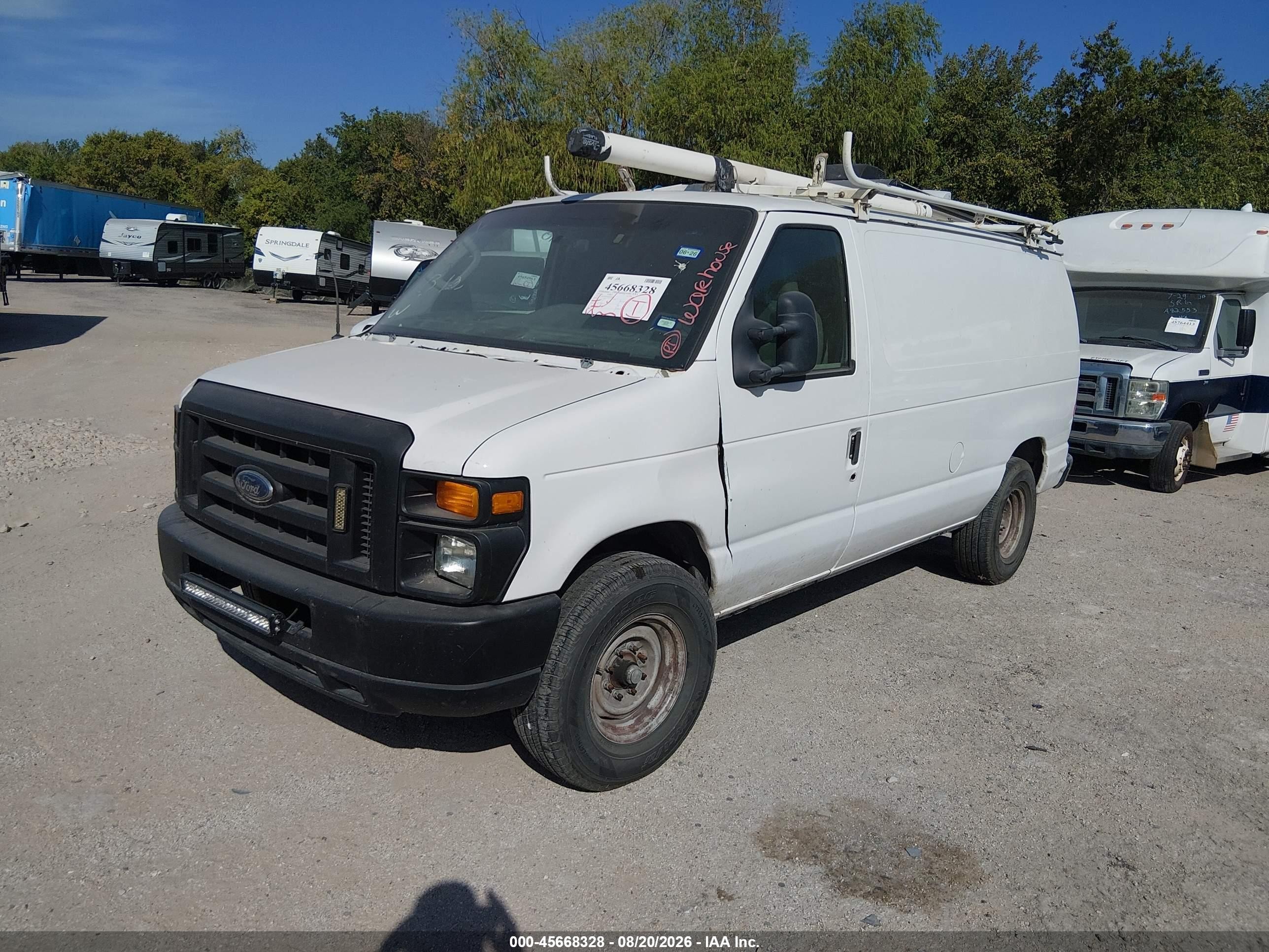 2013 Ford E-250 Commercial White vin: 1FTNE2EW8DDA94868
