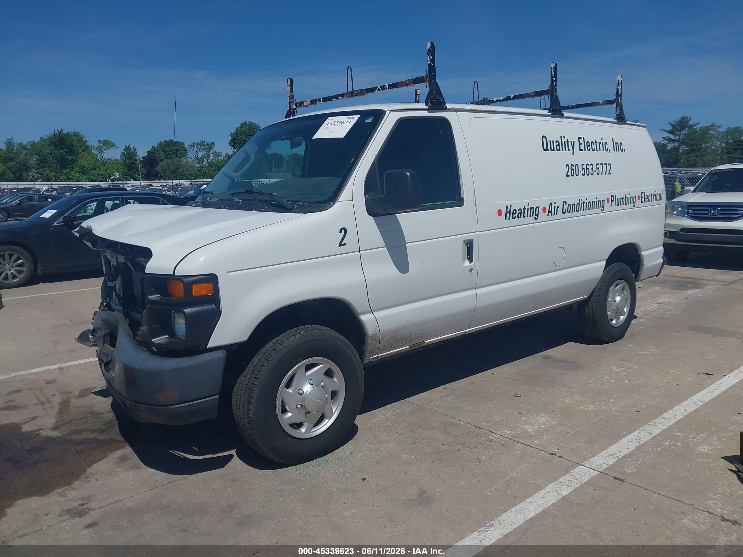 2014 Ford E-250 Commercial White vin: 1FTNE2EW8EDA99571