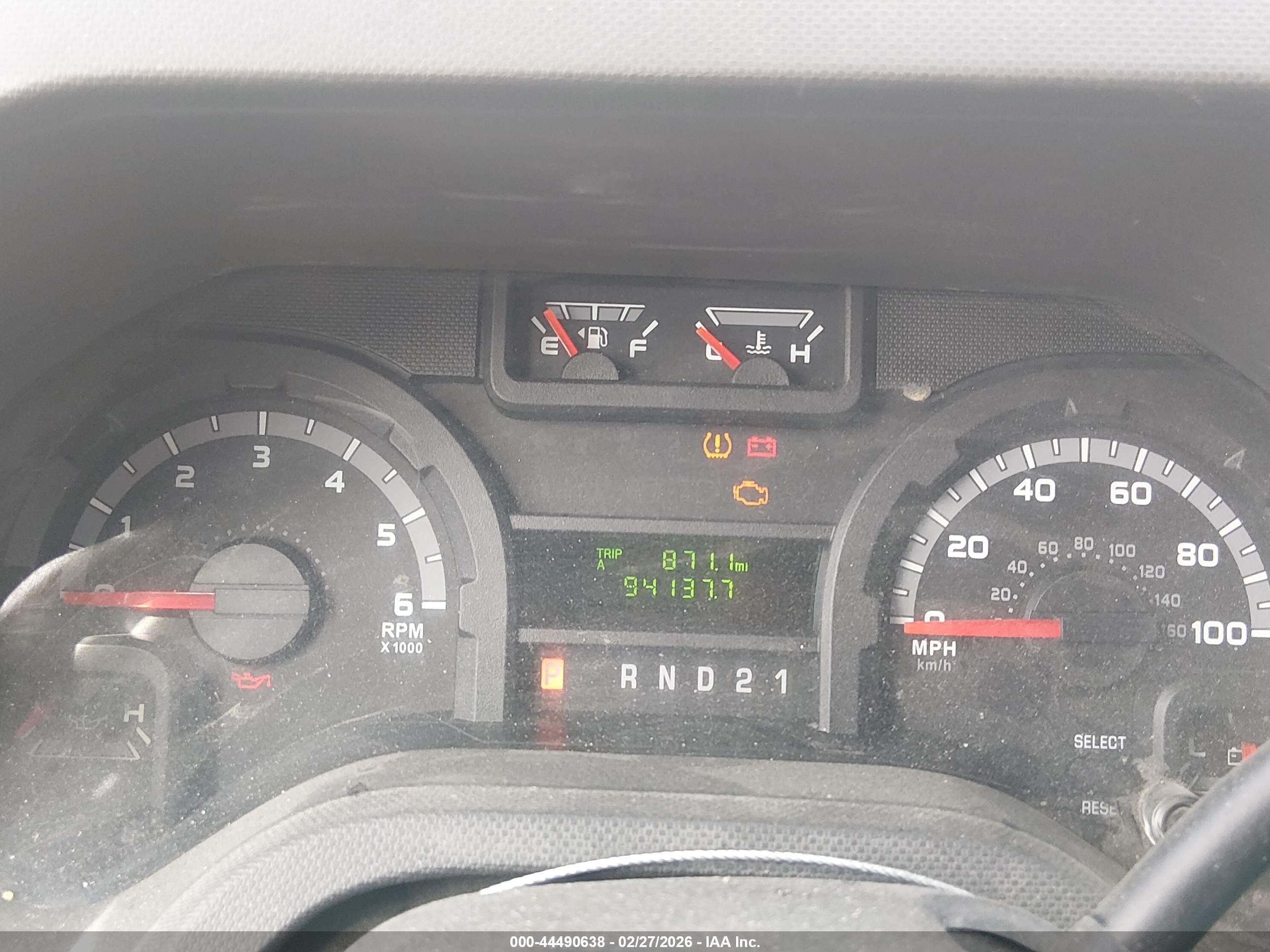 2012 Ford E-250 Commercial White vin: 1FTNE2EW9CDA98071