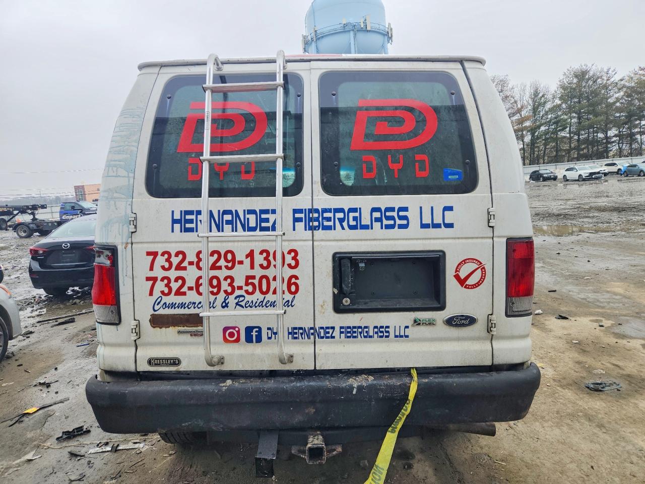 2013 Ford Econoline E250 Van White vin: 1FTNE2EW9DDA76413