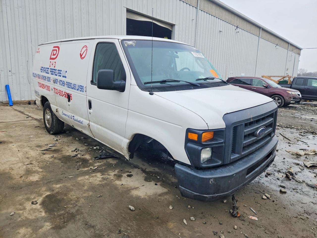 2013 Ford Econoline E250 Van White vin: 1FTNE2EW9DDA76413