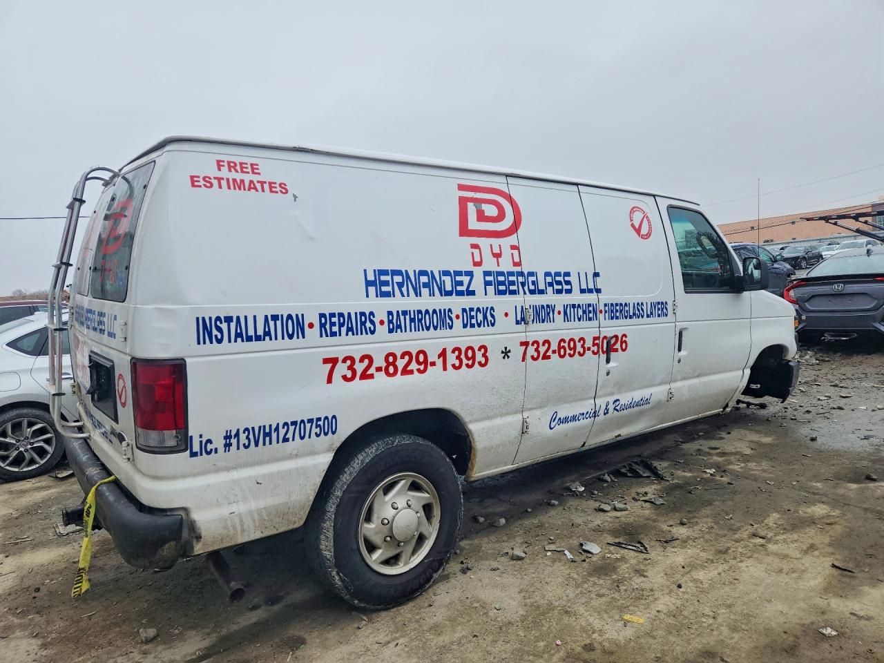 2013 Ford Econoline E250 Van White vin: 1FTNE2EW9DDA76413