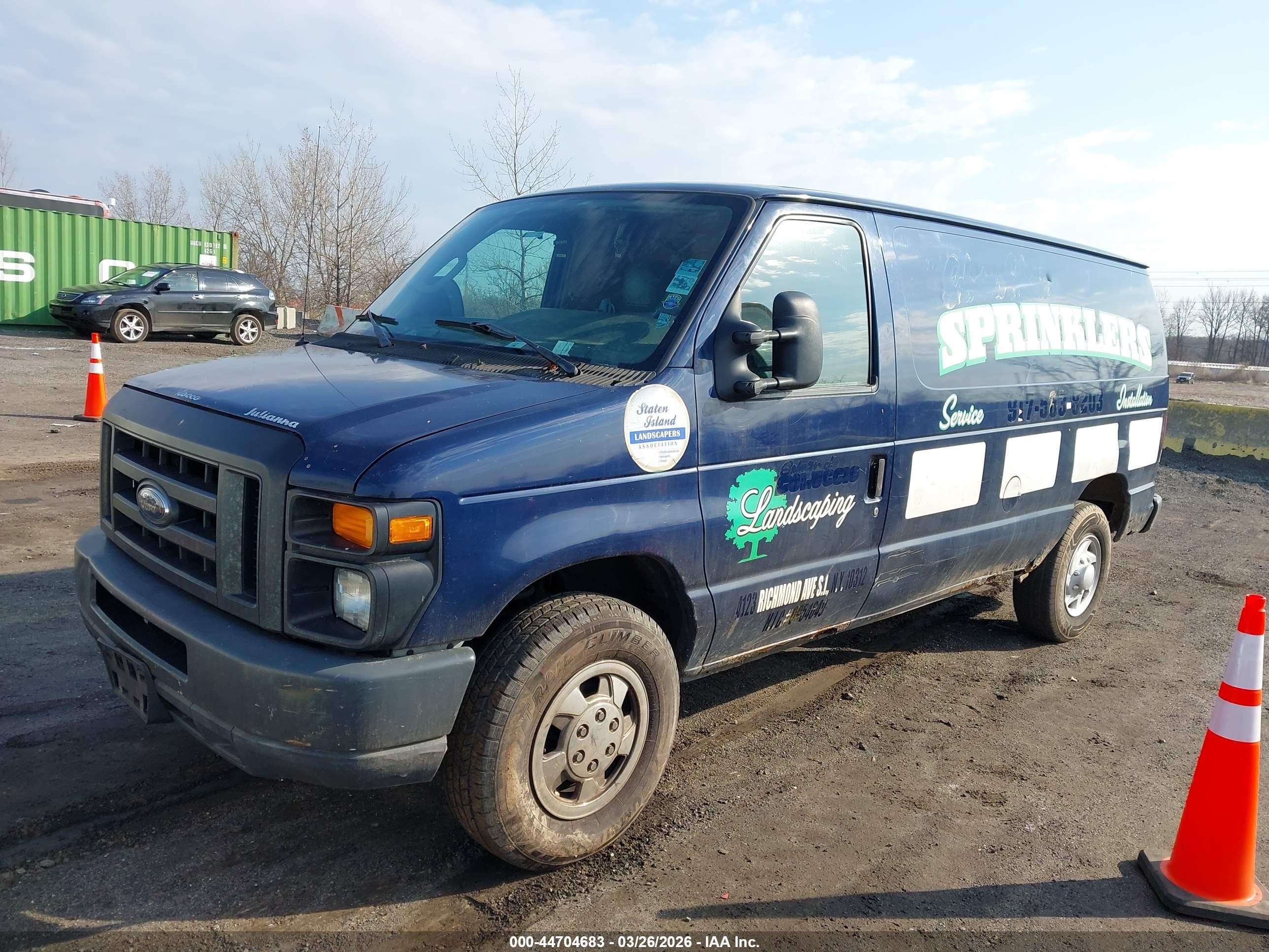 2010 Ford E-250 Commercial/recreational Blue vin: 1FTNE2EWXADA46686