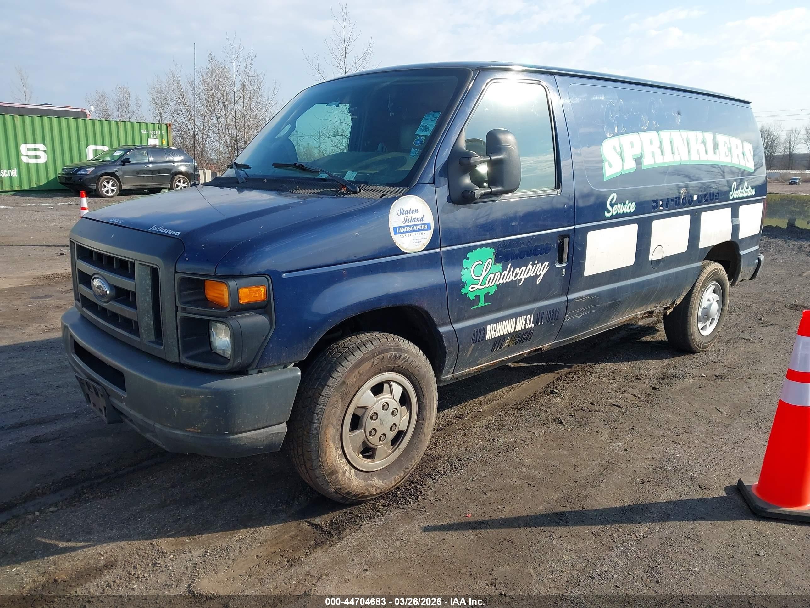 2010 Ford E-250 Commercial/recreational Blue vin: 1FTNE2EWXADA46686