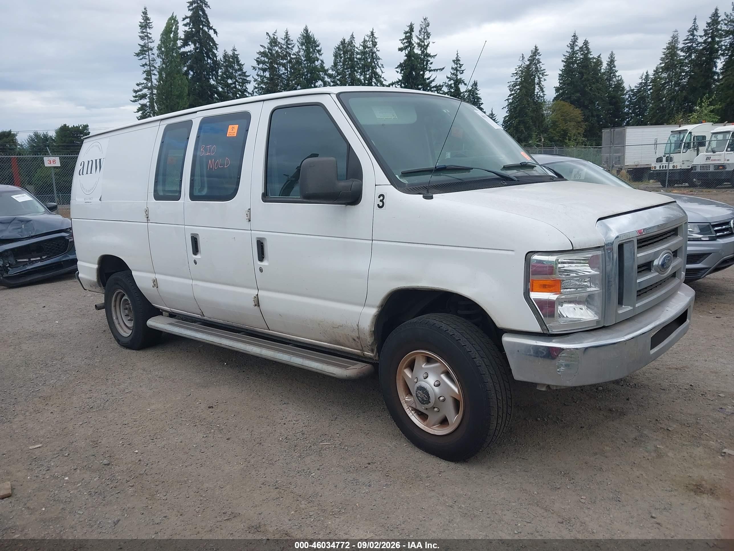 2012 Ford E-250 Commercial Белый vin: 1FTNE2EWXCDA51020