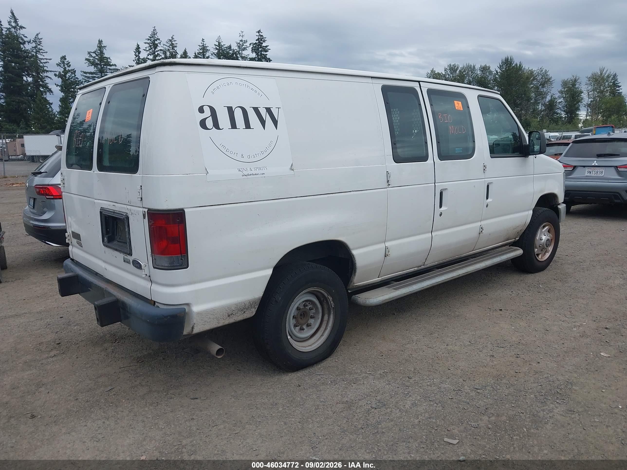 2012 Ford E-250 Commercial Белый vin: 1FTNE2EWXCDA51020