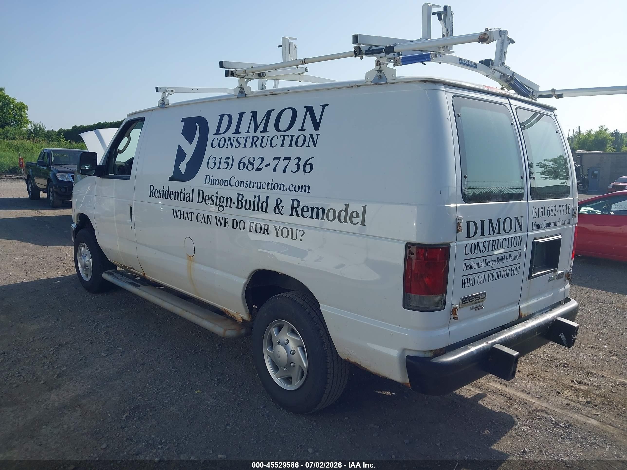 2013 Ford E-250 Commercial/recreational White vin: 1FTNE2EWXDDA45882