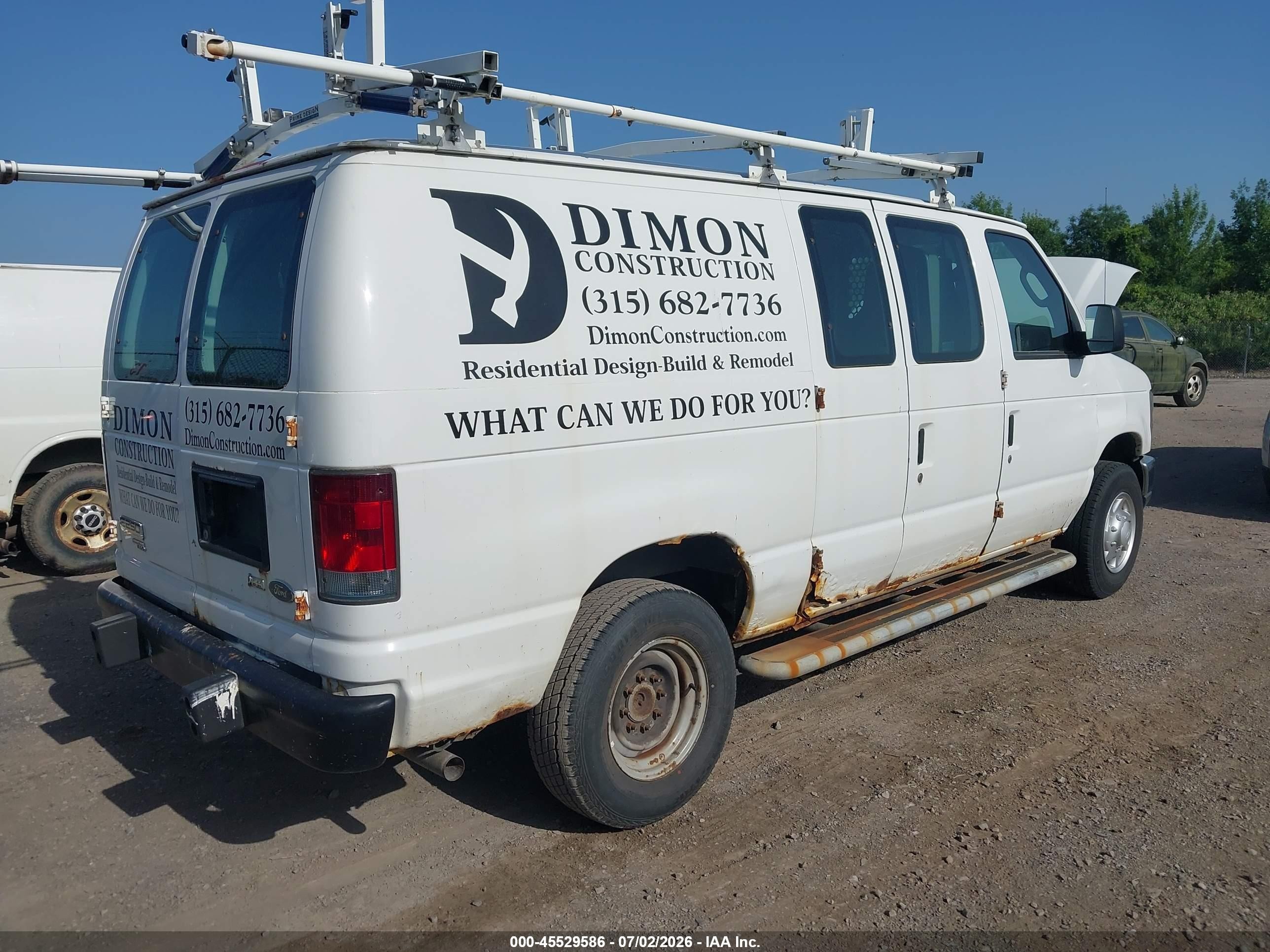 2013 Ford E-250 Commercial/recreational White vin: 1FTNE2EWXDDA45882