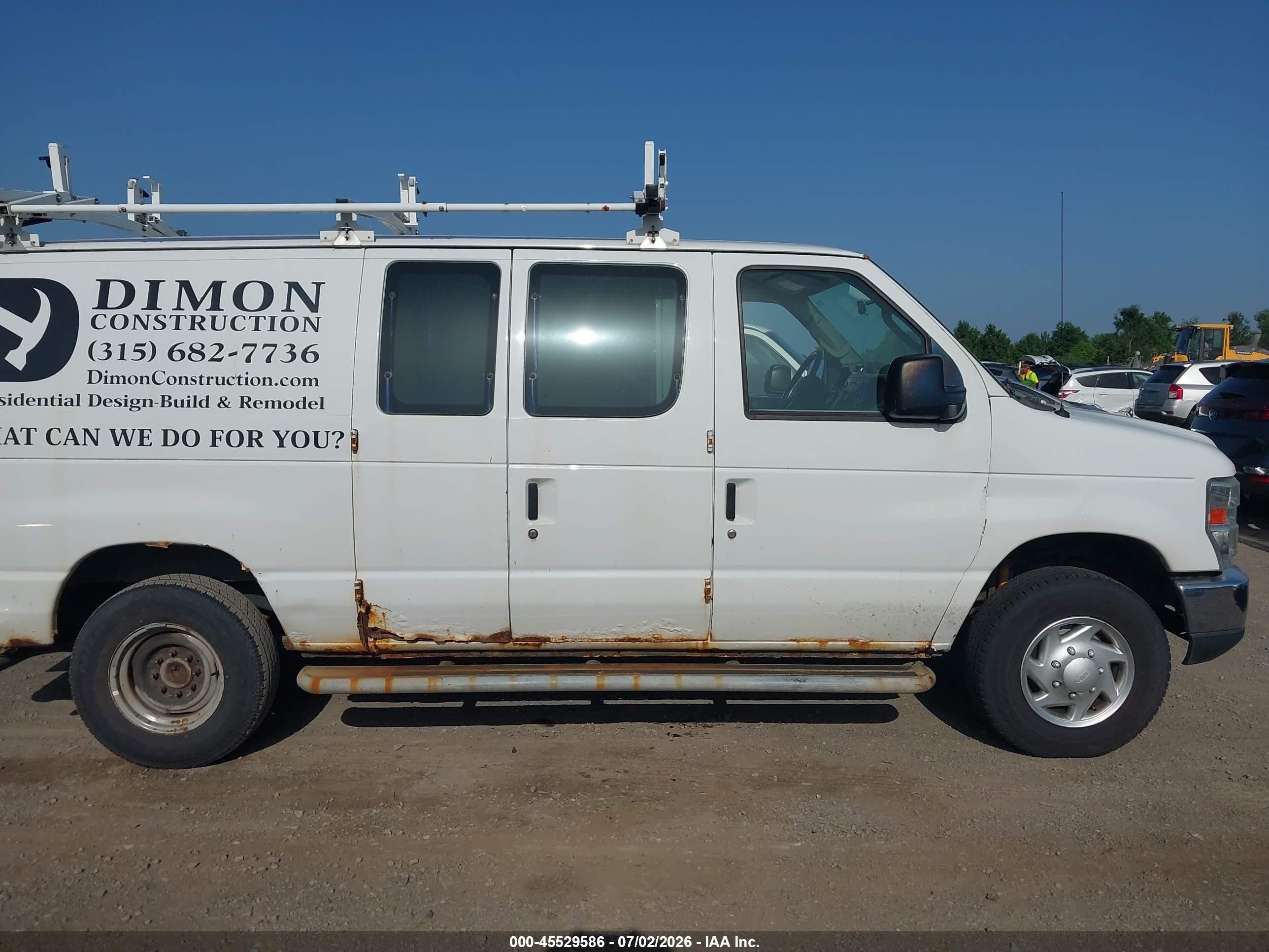 2013 Ford E-250 Commercial/recreational White vin: 1FTNE2EWXDDA45882