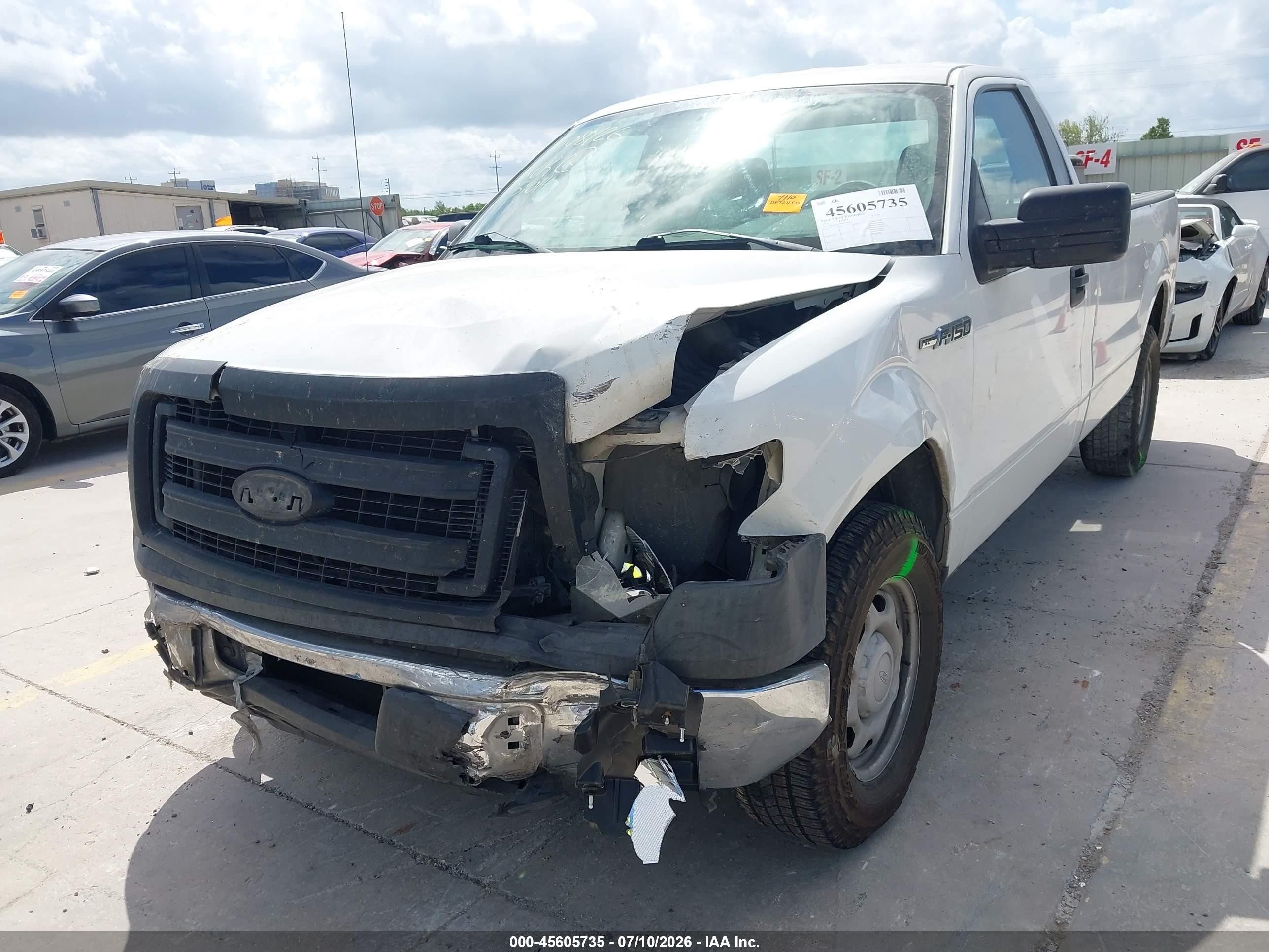 2013 Ford F-150 Xl White vin: 1FTNF1CF0DKD59014