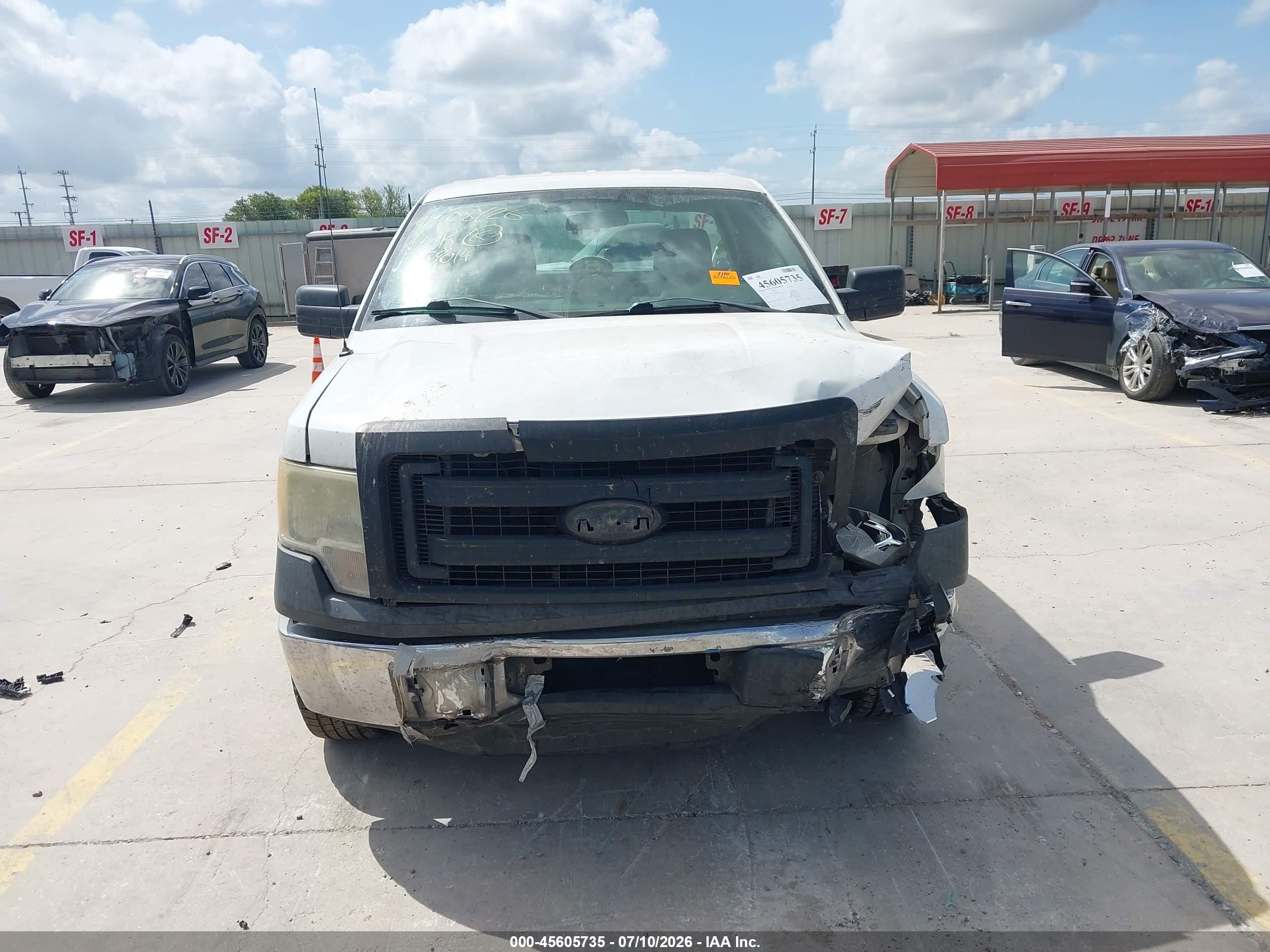 2013 Ford F-150 Xl White vin: 1FTNF1CF0DKD59014