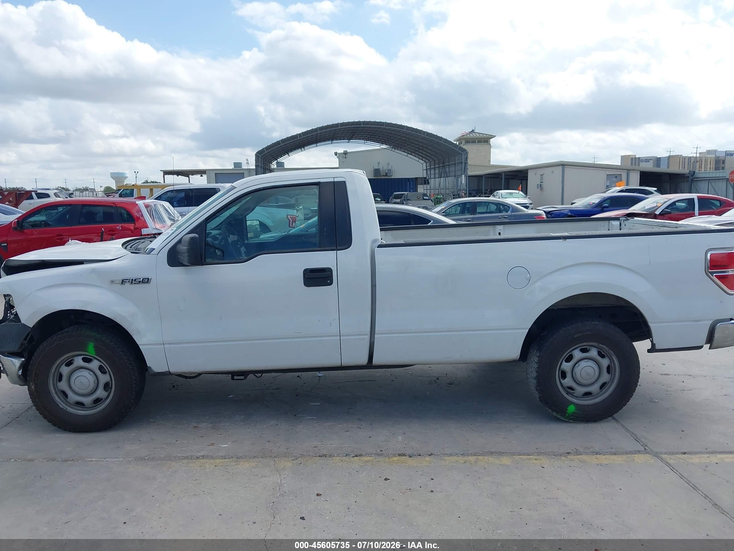 2013 Ford F-150 Xl White vin: 1FTNF1CF0DKD59014