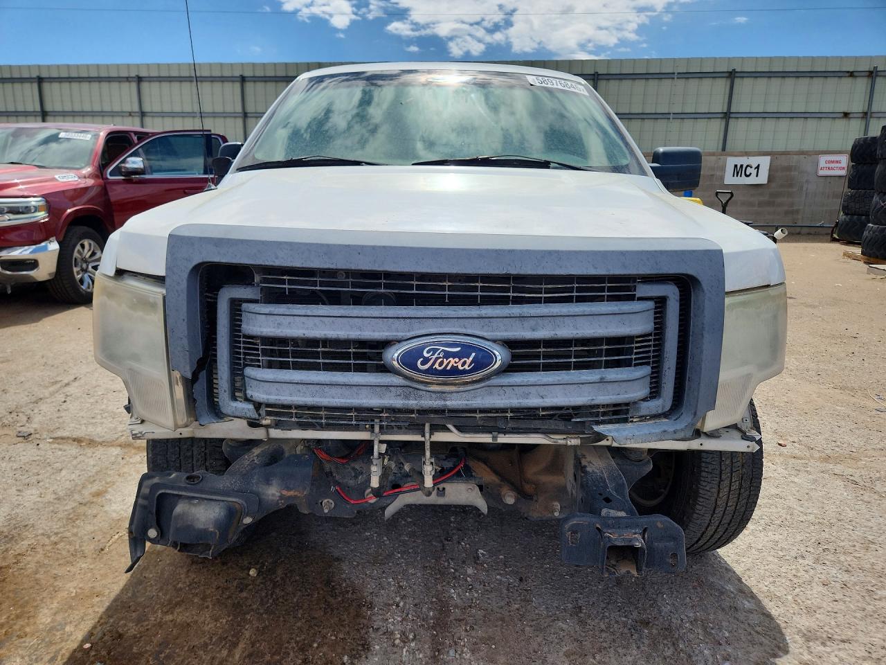 2013 Ford F150 White vin: 1FTNF1CF0DKE62756