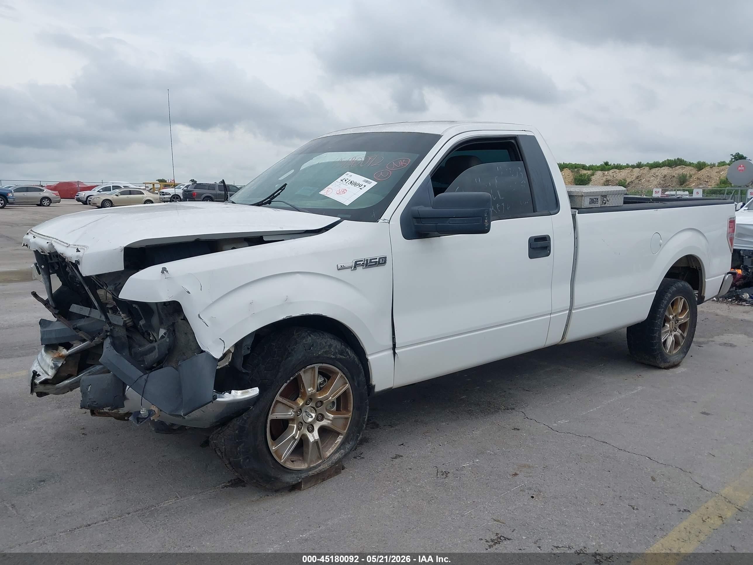 2014 Ford F-150 Xl White vin: 1FTNF1CF0EKD04693