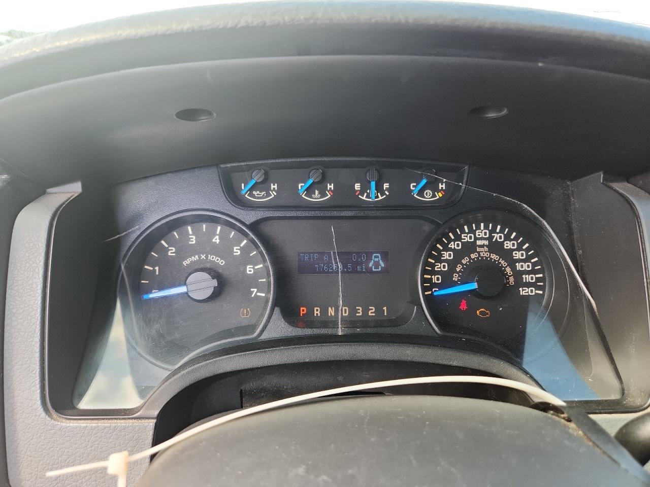 2014 Ford F150 White vin: 1FTNF1CF1EKE28035 Damage: Dash Cluster Lens, Cracked, Replacement Required