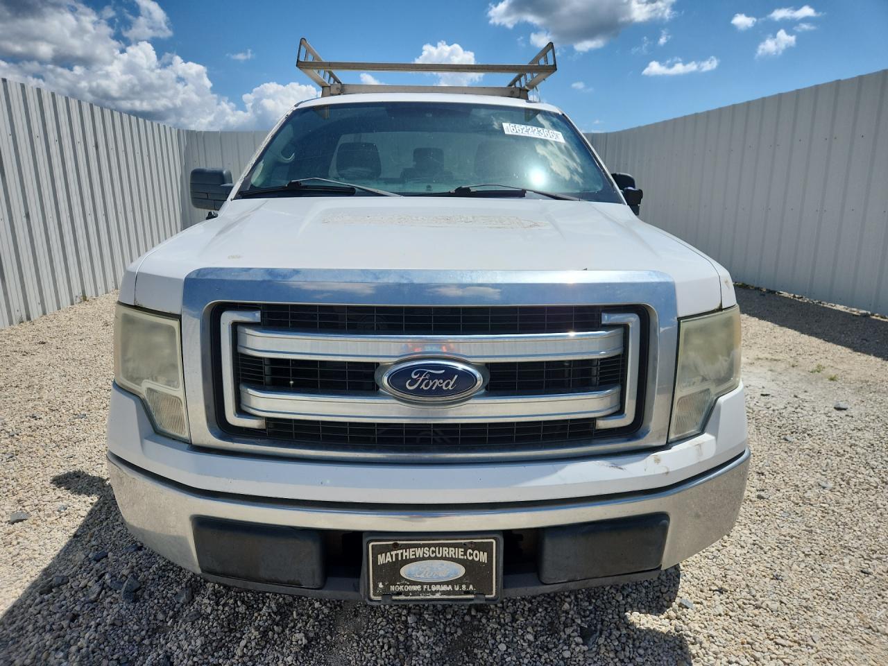 2014 Ford F150 White vin: 1FTNF1CF1EKE28035 Damage: Left Head Lamp, Faded, Repair Required