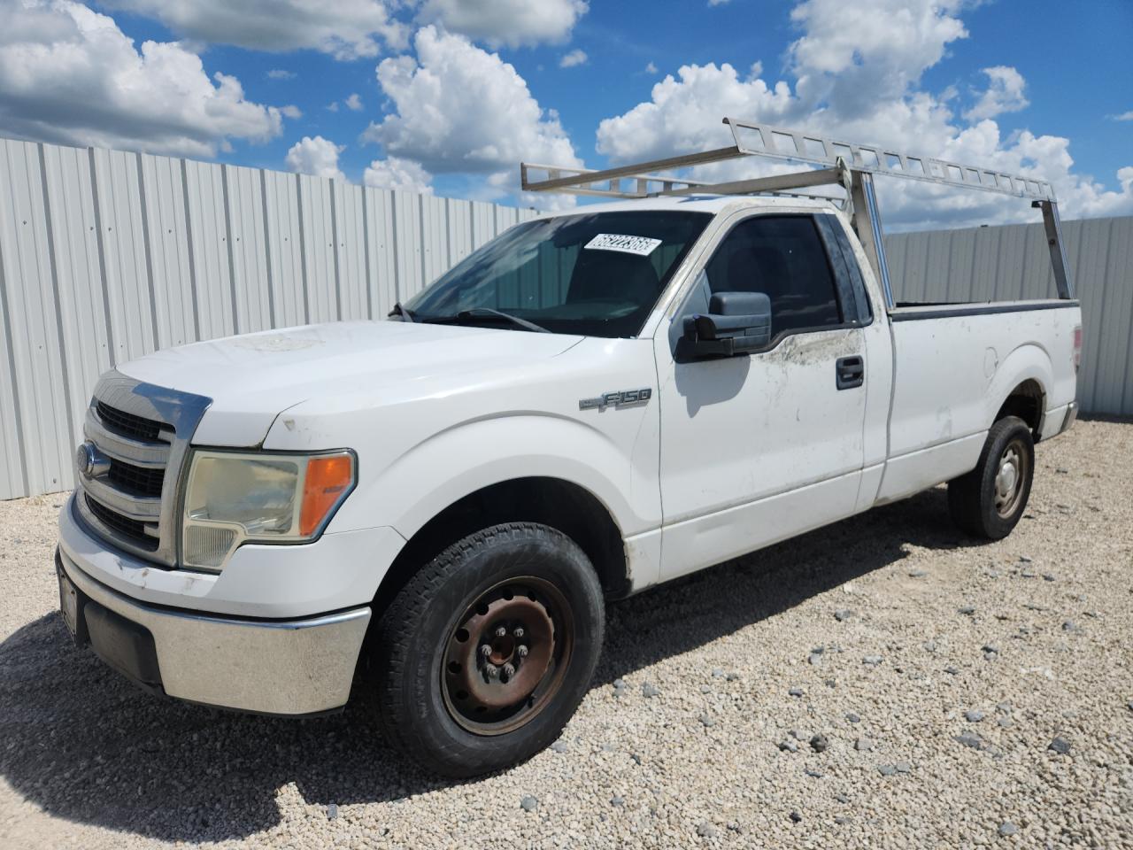 2014 Ford F150 White vin: 1FTNF1CF1EKE28035 Damage: Left Front Fender, Light Scratch, 2 To 3 Inches