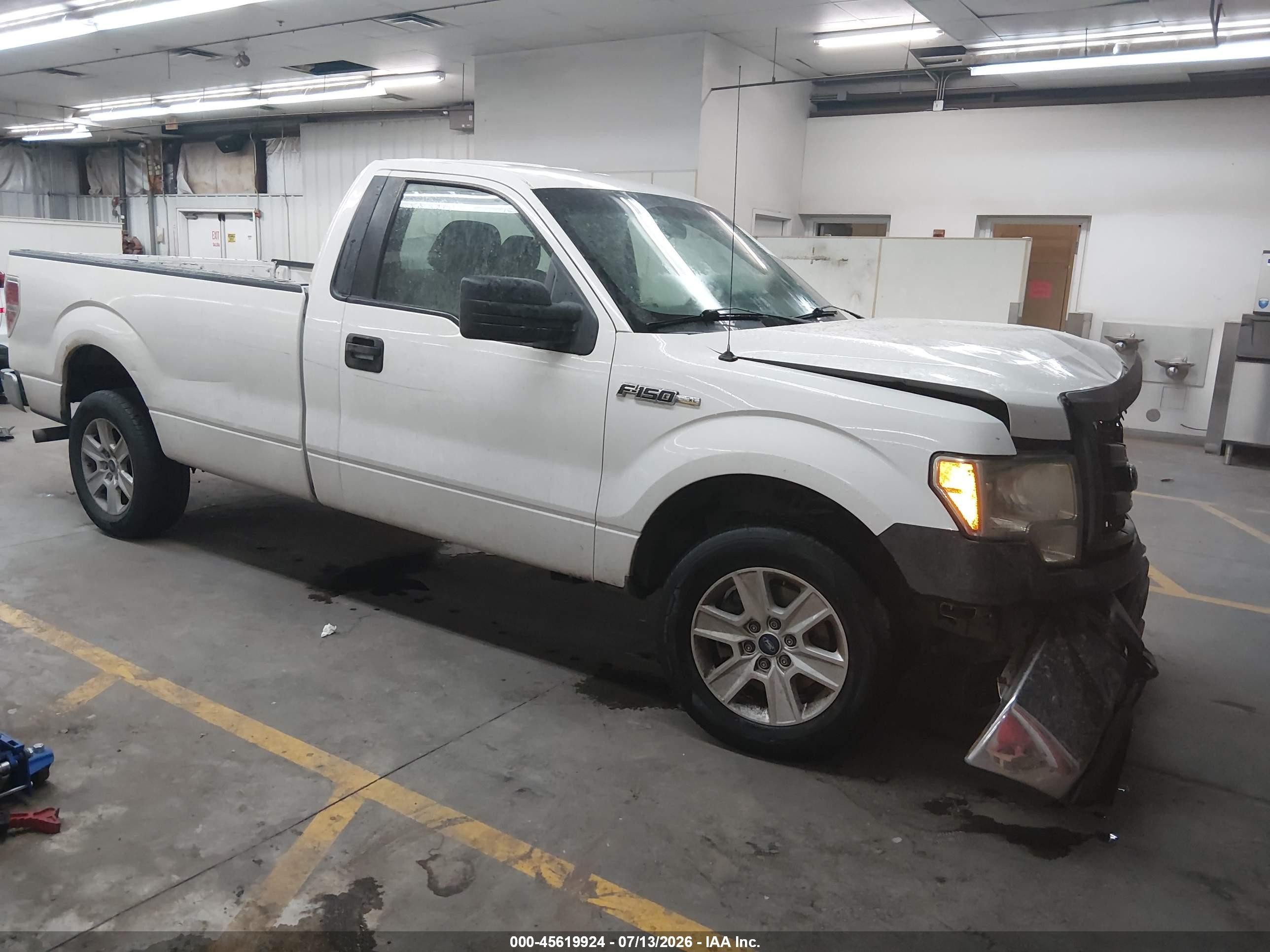2013 Ford F-150 Xl White vin: 1FTNF1CF2DKD41436