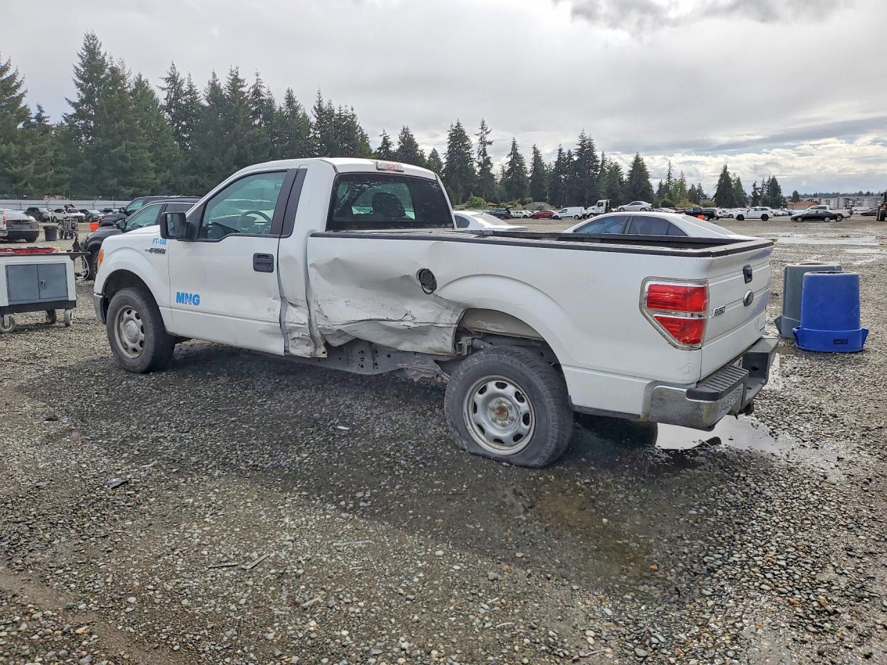 2013 Ford F150 White vin: 1FTNF1CF2DKE06995