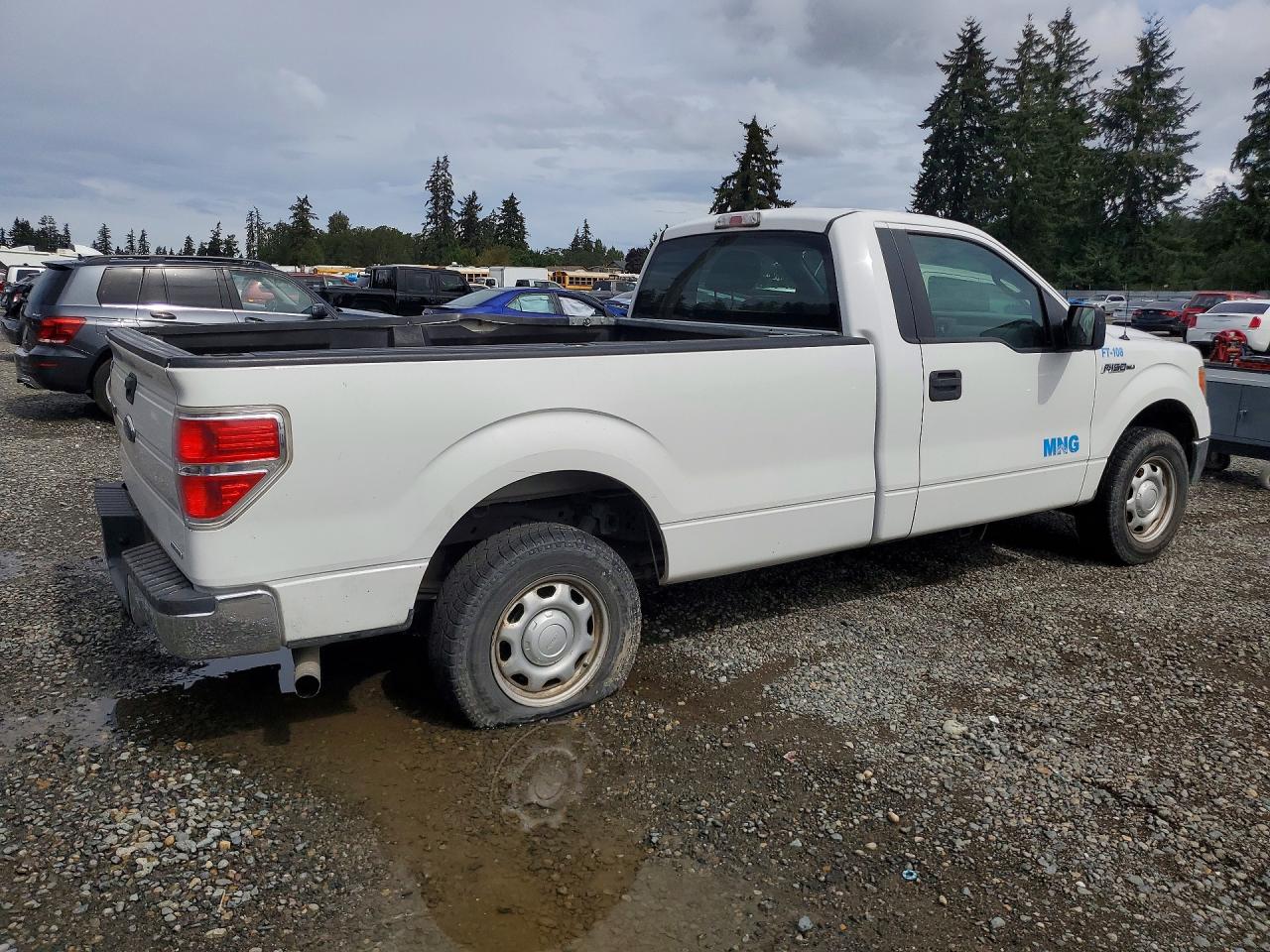 2013 Ford F150 White vin: 1FTNF1CF2DKE06995