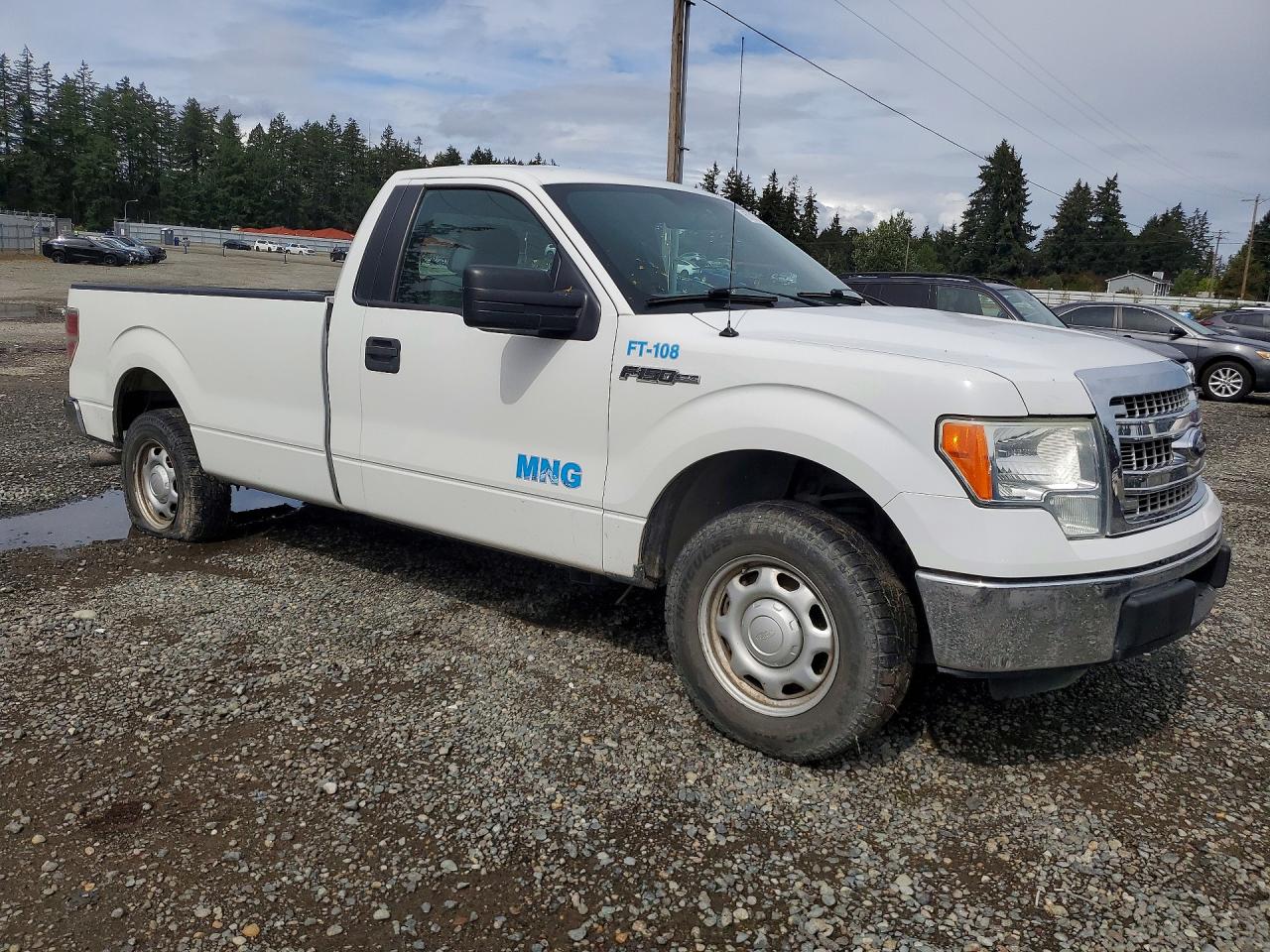 2013 Ford F150 White vin: 1FTNF1CF2DKE06995